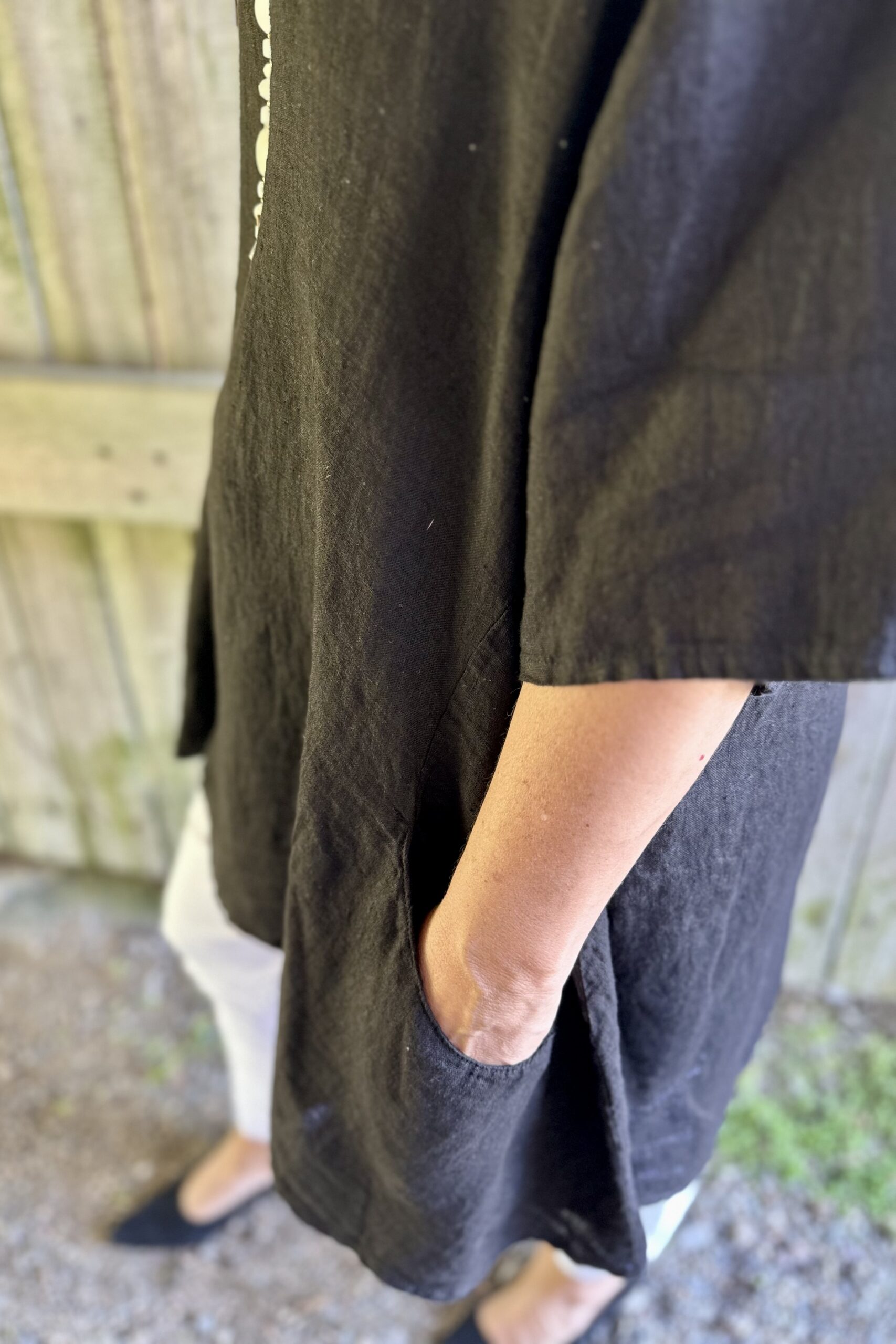 Noora pellavatunika, musta 48/52 - Image 3