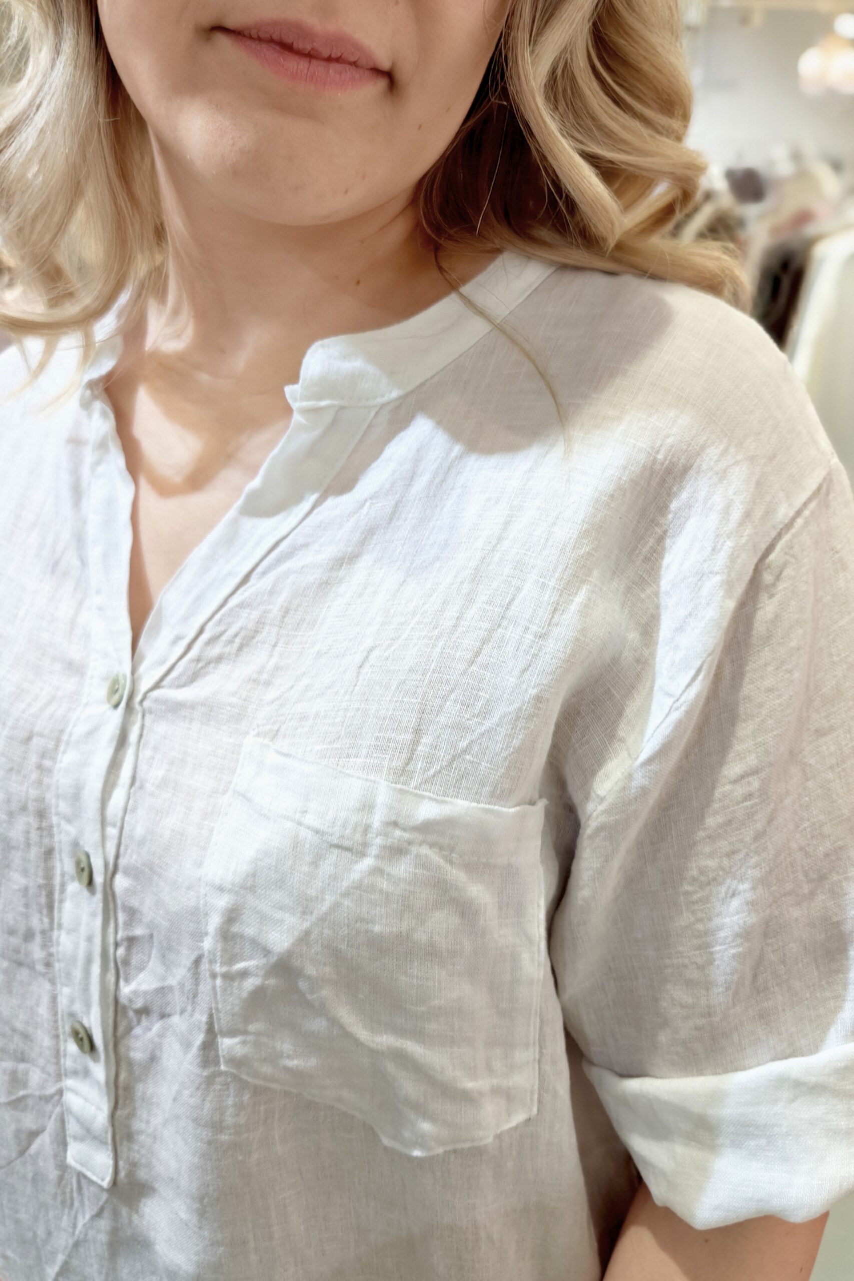 Rosa pellavapaitis, valkoinen M/L - Image 3