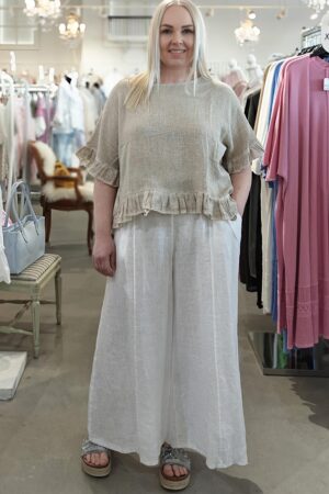 Pellavatehdas Riina housuhame valkoinen