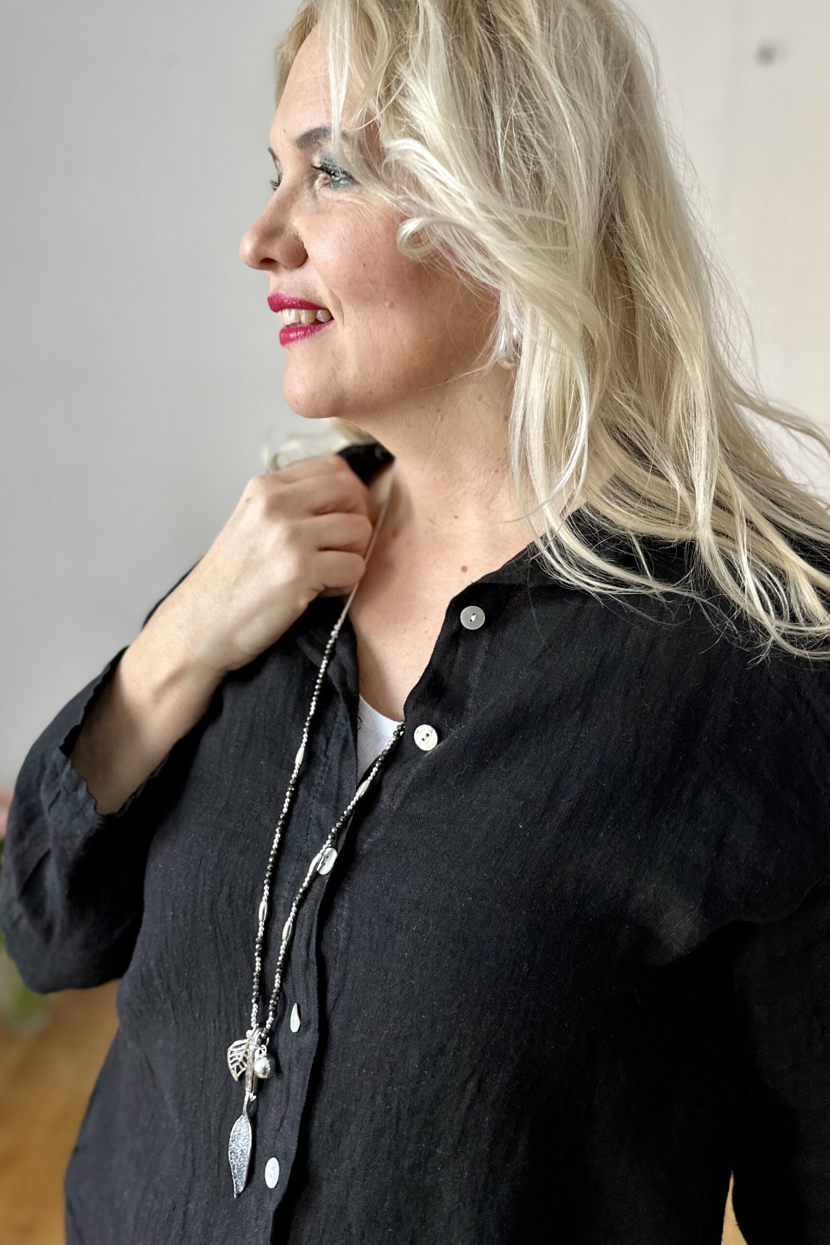 Viola pellavapaita, musta 38/44 - Image 4