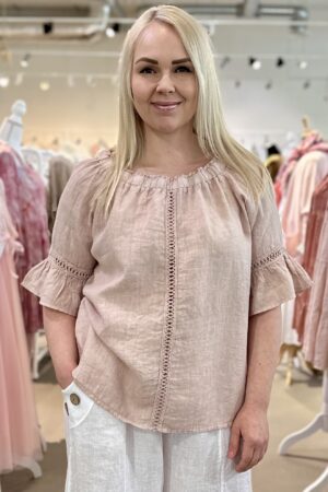 Heidi pellavapaita roosa Pellavatehdas