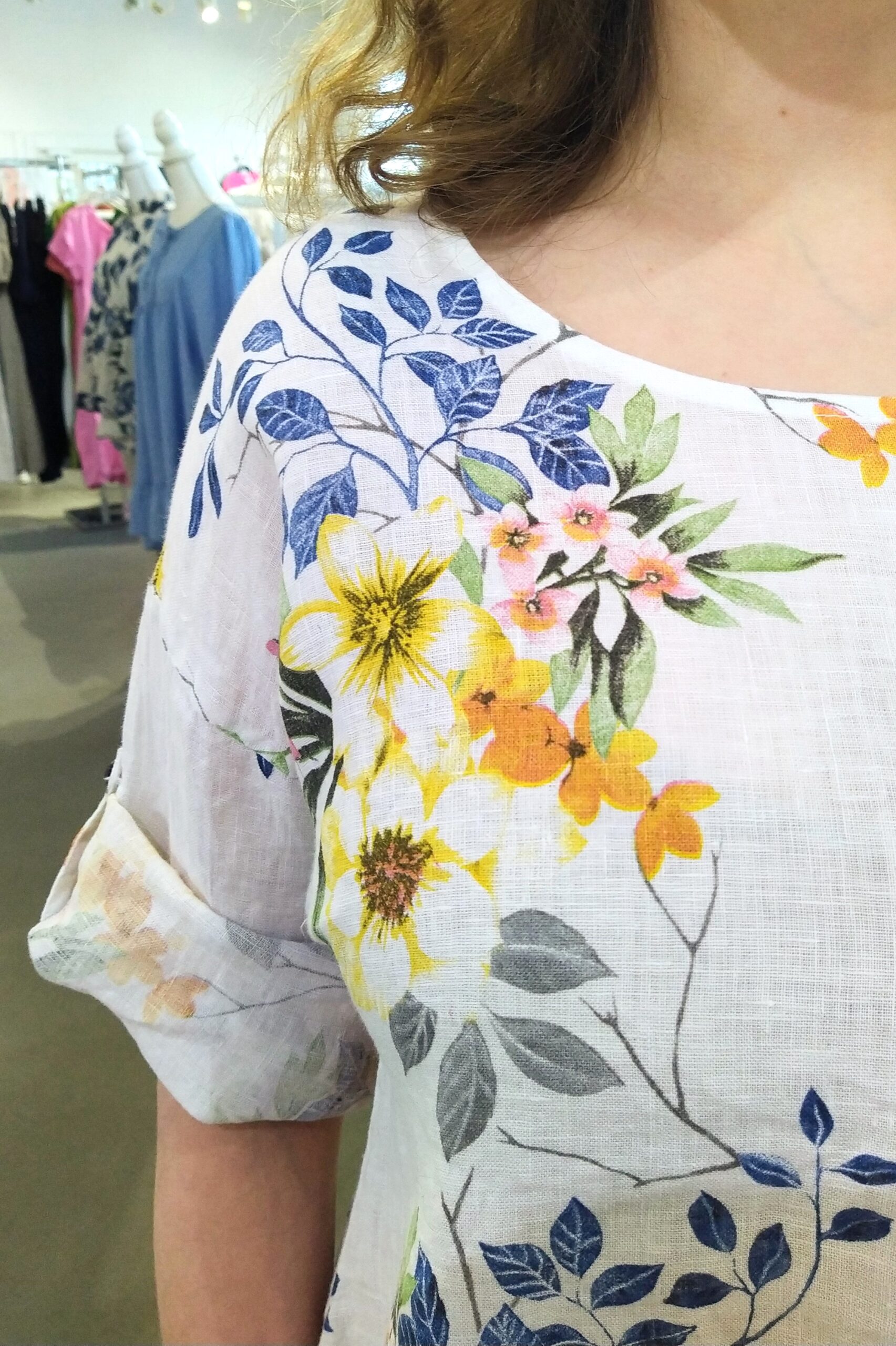 Kukka pellavatunika, valkoinen 36/40 - Image 4