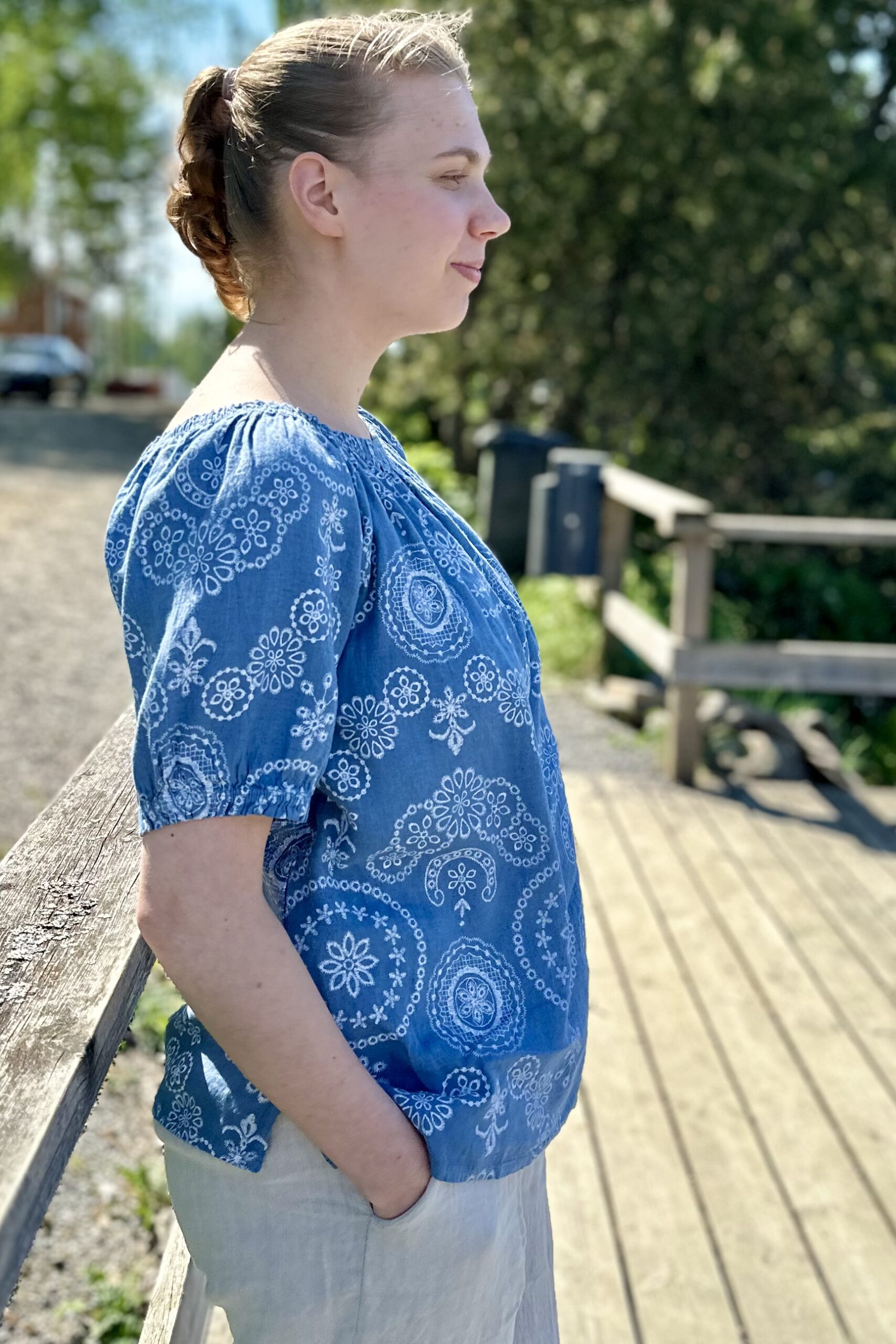 Vilma pellavapaita farkunsininen