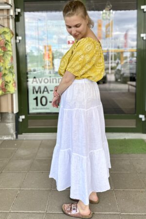Pellavatehdas Emilia pellavahame valkoinen