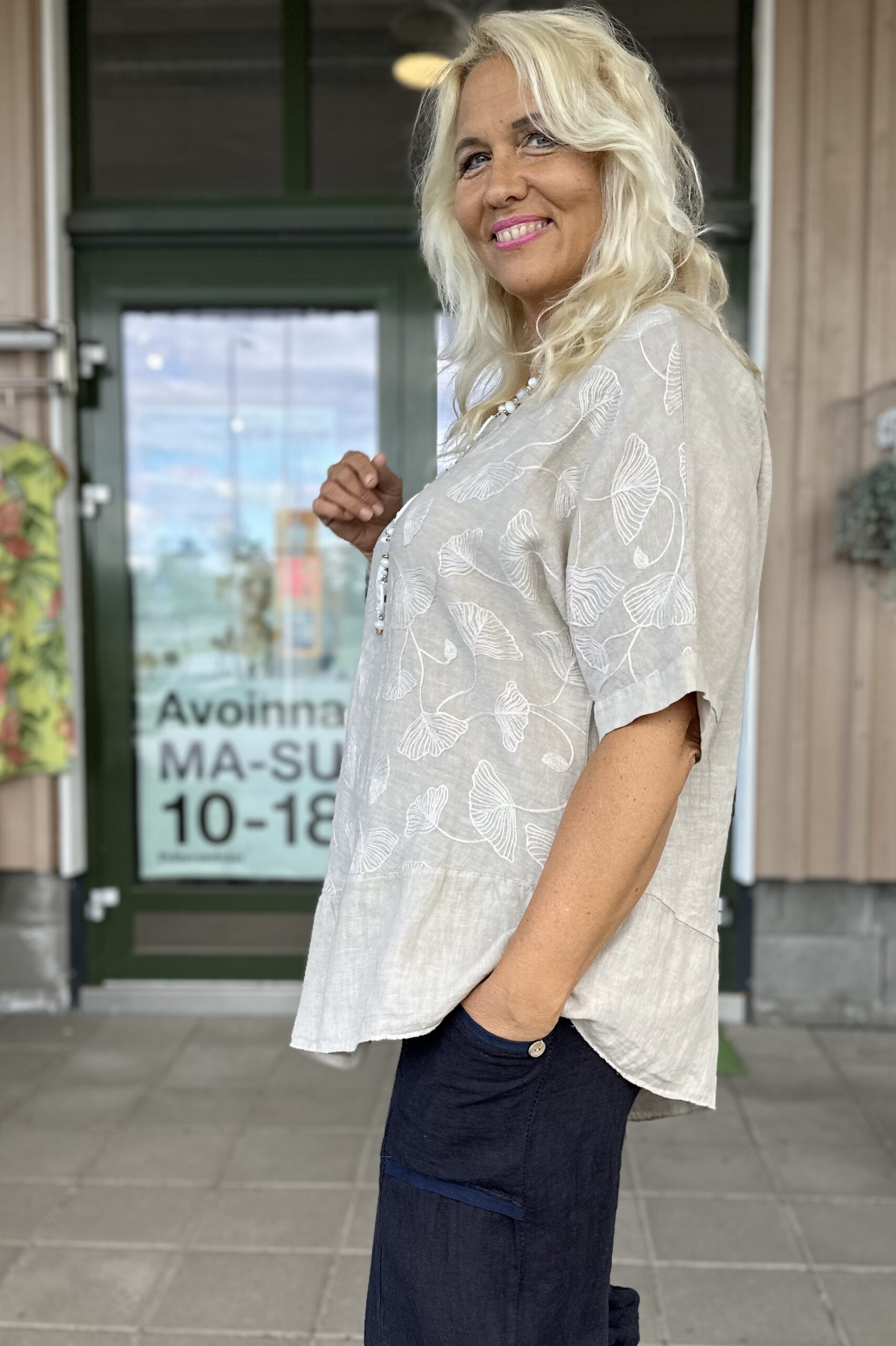 Pellavatehdas Garden pellavapaita beige