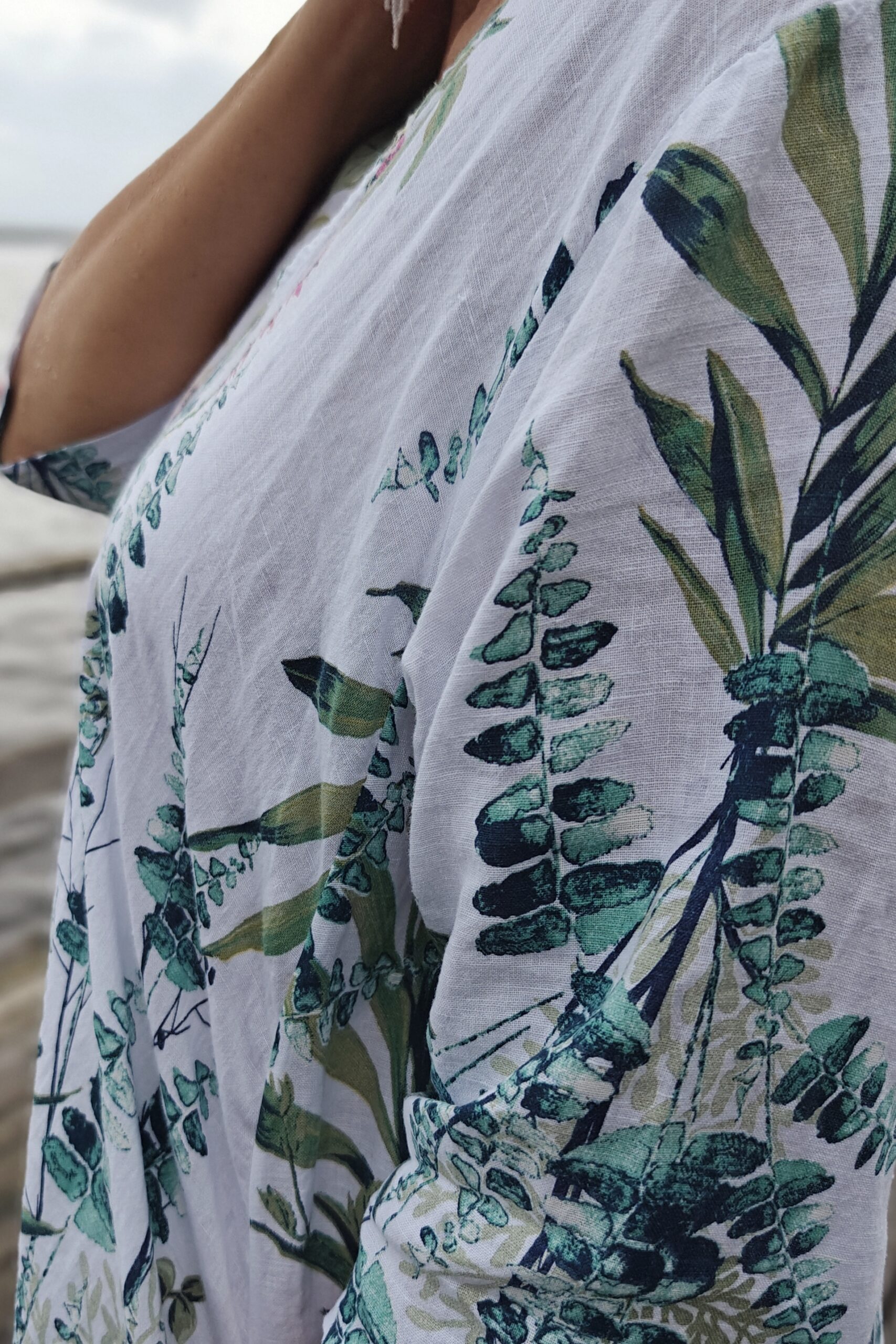 Juhannus pellavamekko, valkoinen 48/52 - Image 3