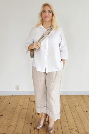 Hanna pellavahousut beige Pellavatehdas