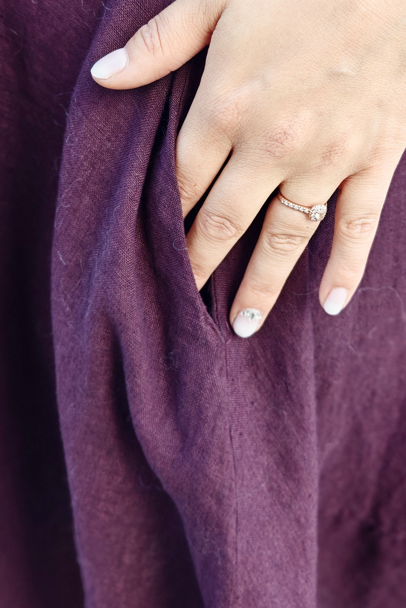 Seela pellavamekko, tumma luumu - Image 5