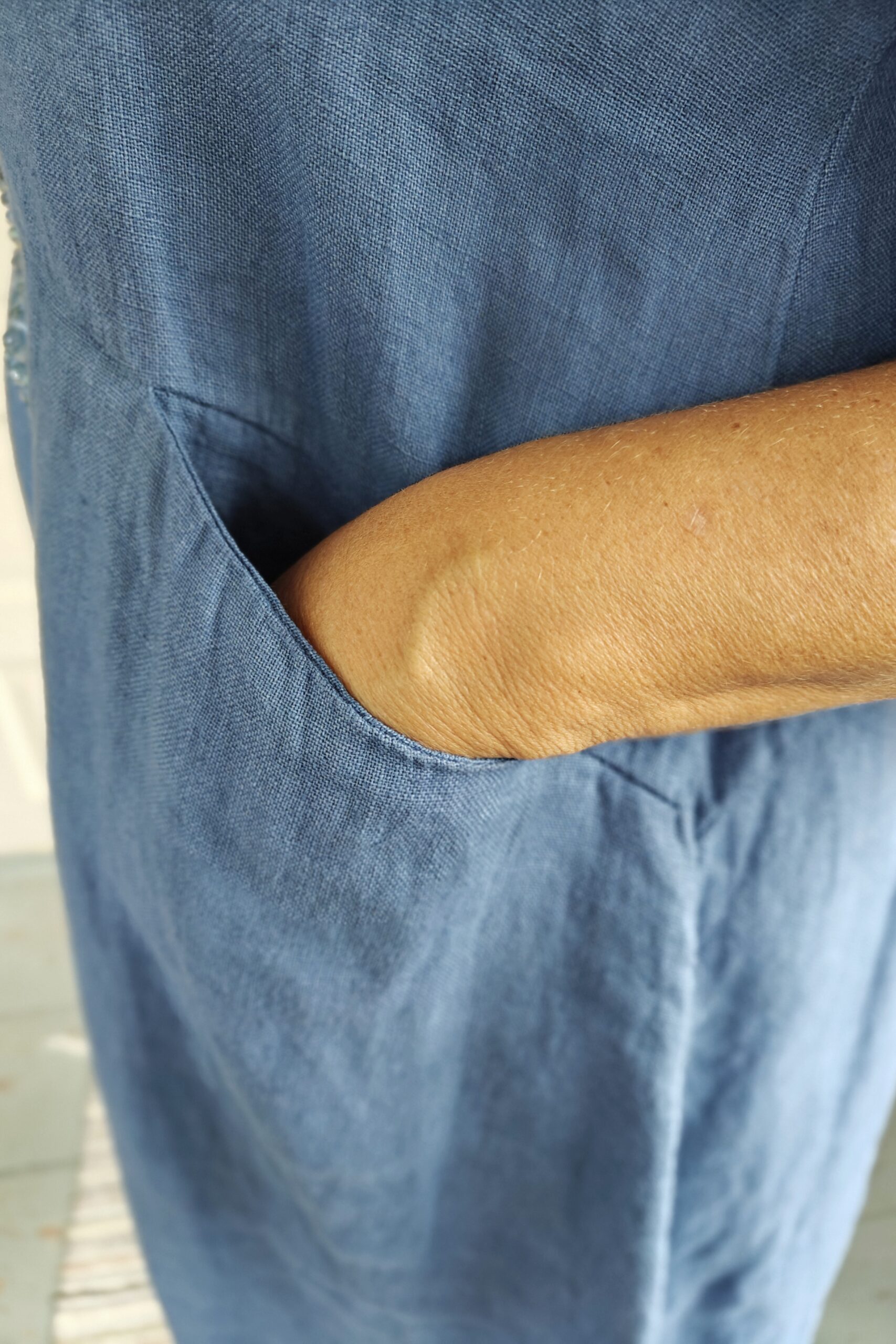 Verona pellavatunika, farkunsininen 44/48 - Image 5