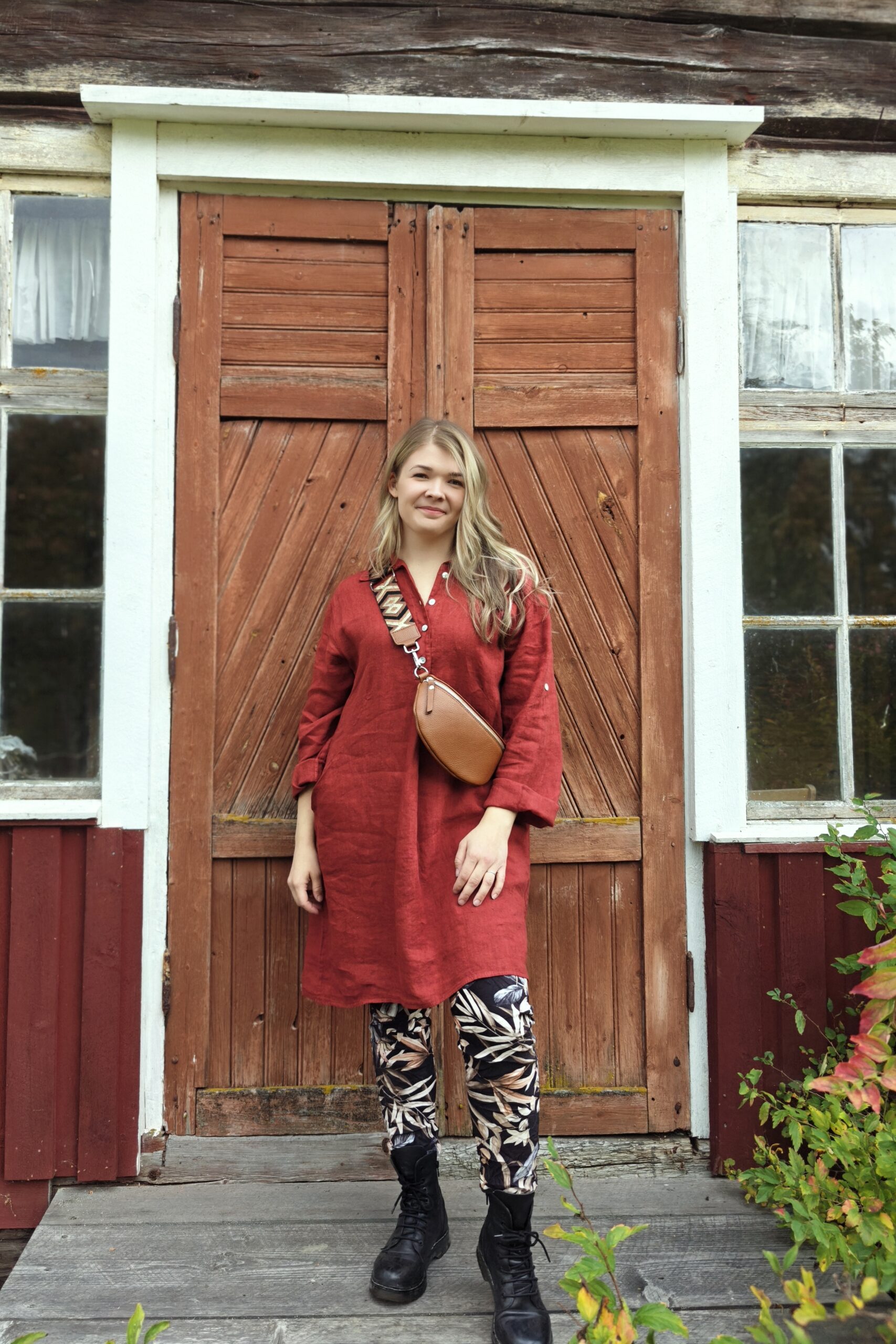 Alise pellavamekko, terracotta, 40/44 - Image 3