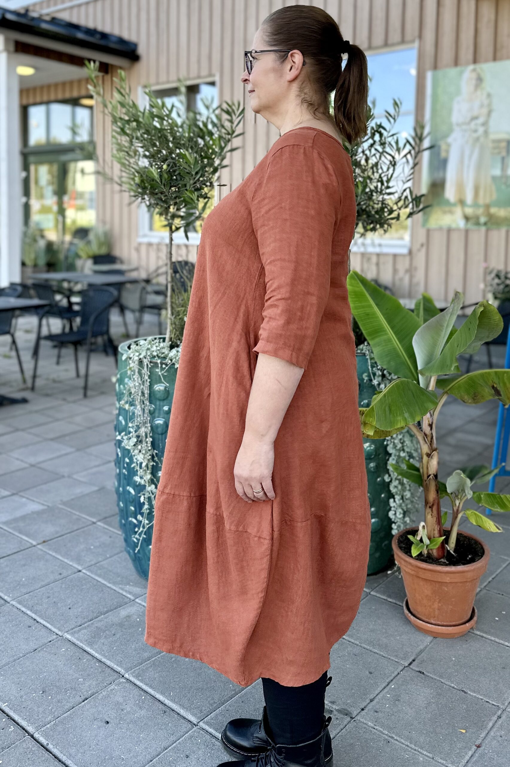 Pellavatehdas Seela pellavamekko ruoste