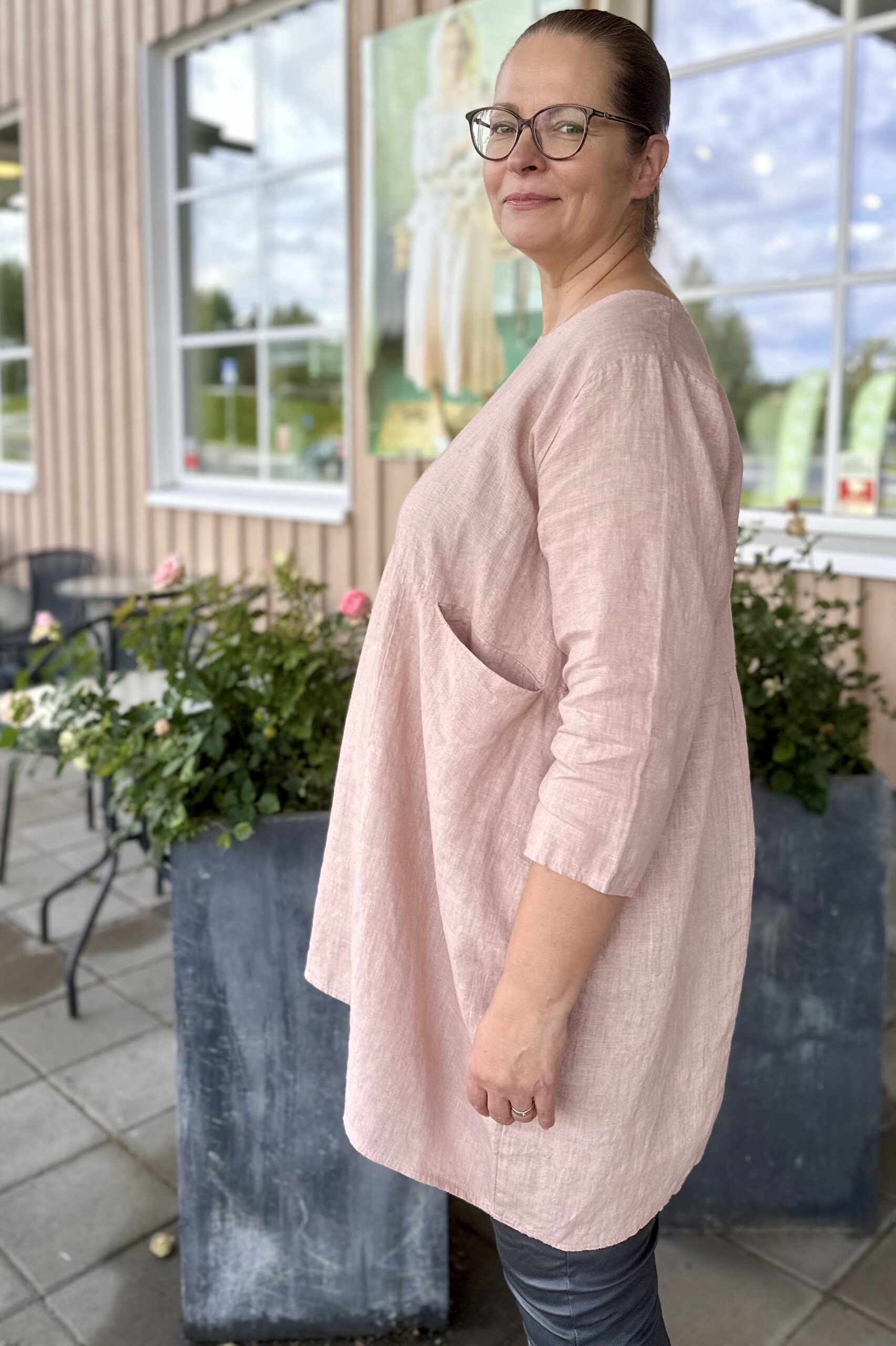 pellavatehdas coco pellavatunika roosa