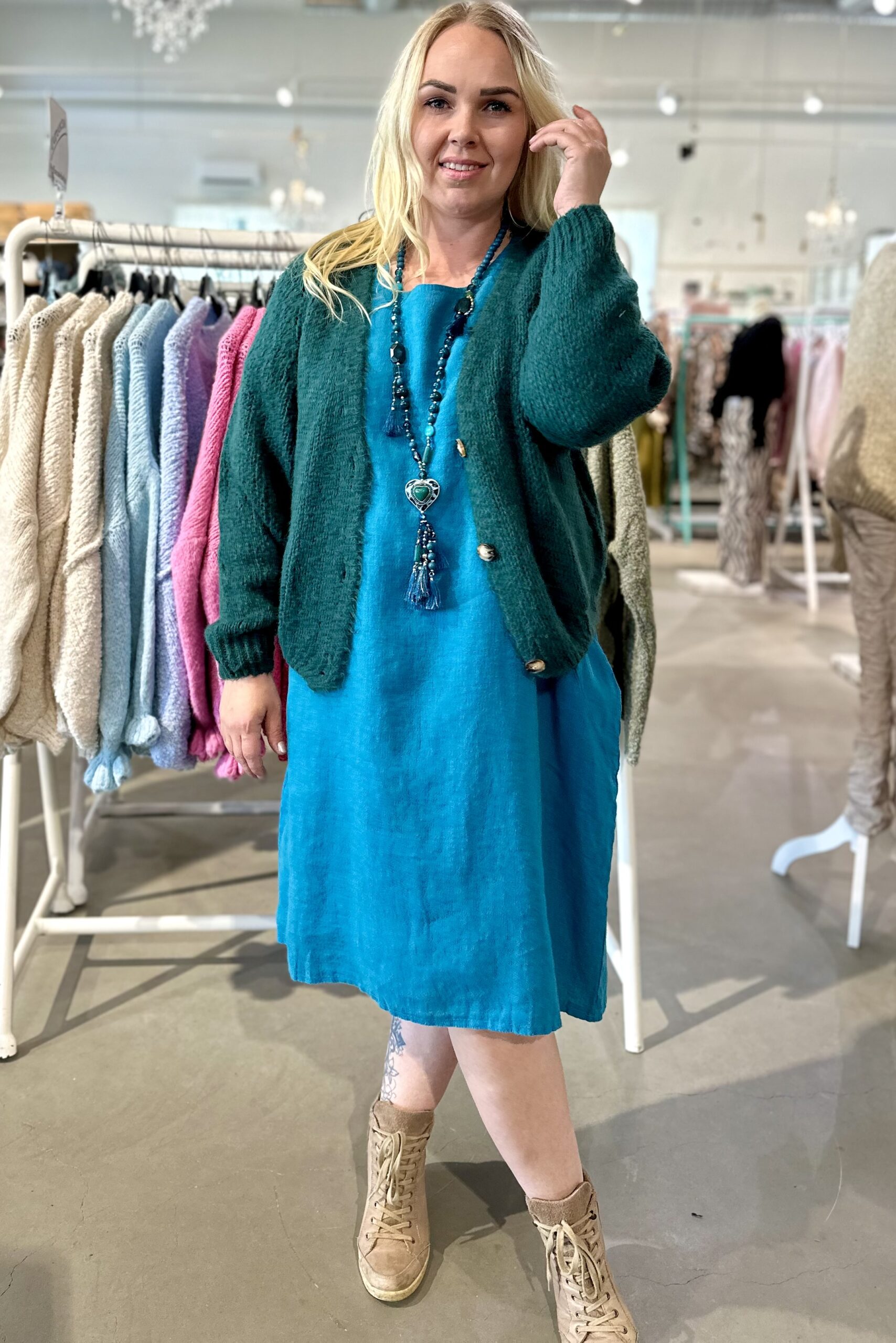 Pellavatehdas Gigi pellavamekko petrooli