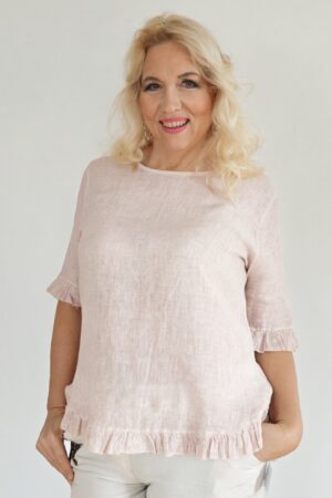 Unna pellavapaita, lämmin roosa, Pellavatehdas