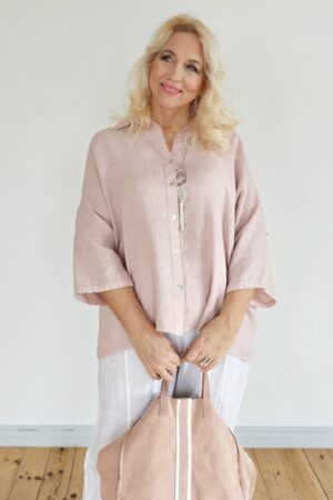 Venla pellavapaita roosa Pellavatehdas