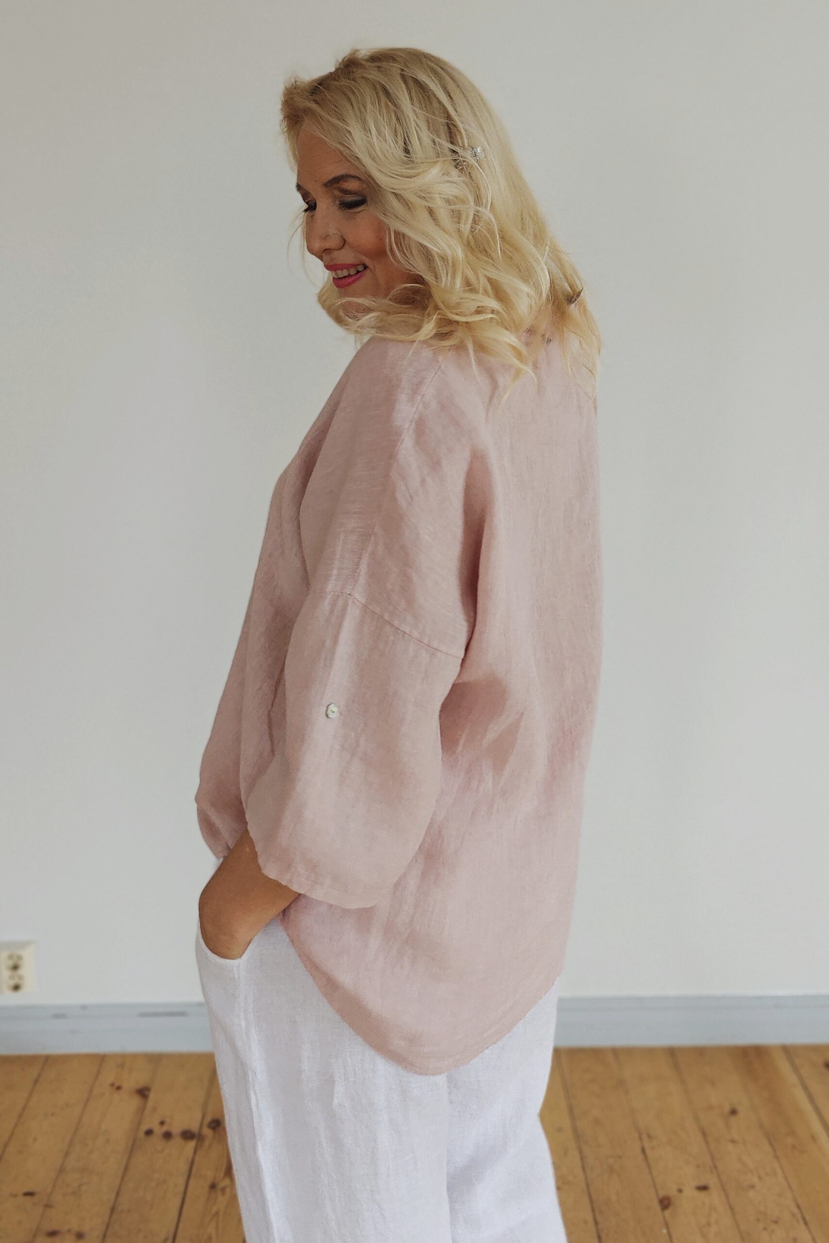 Venla pellavapaita, lämmin roosa 46/50 - Image 5