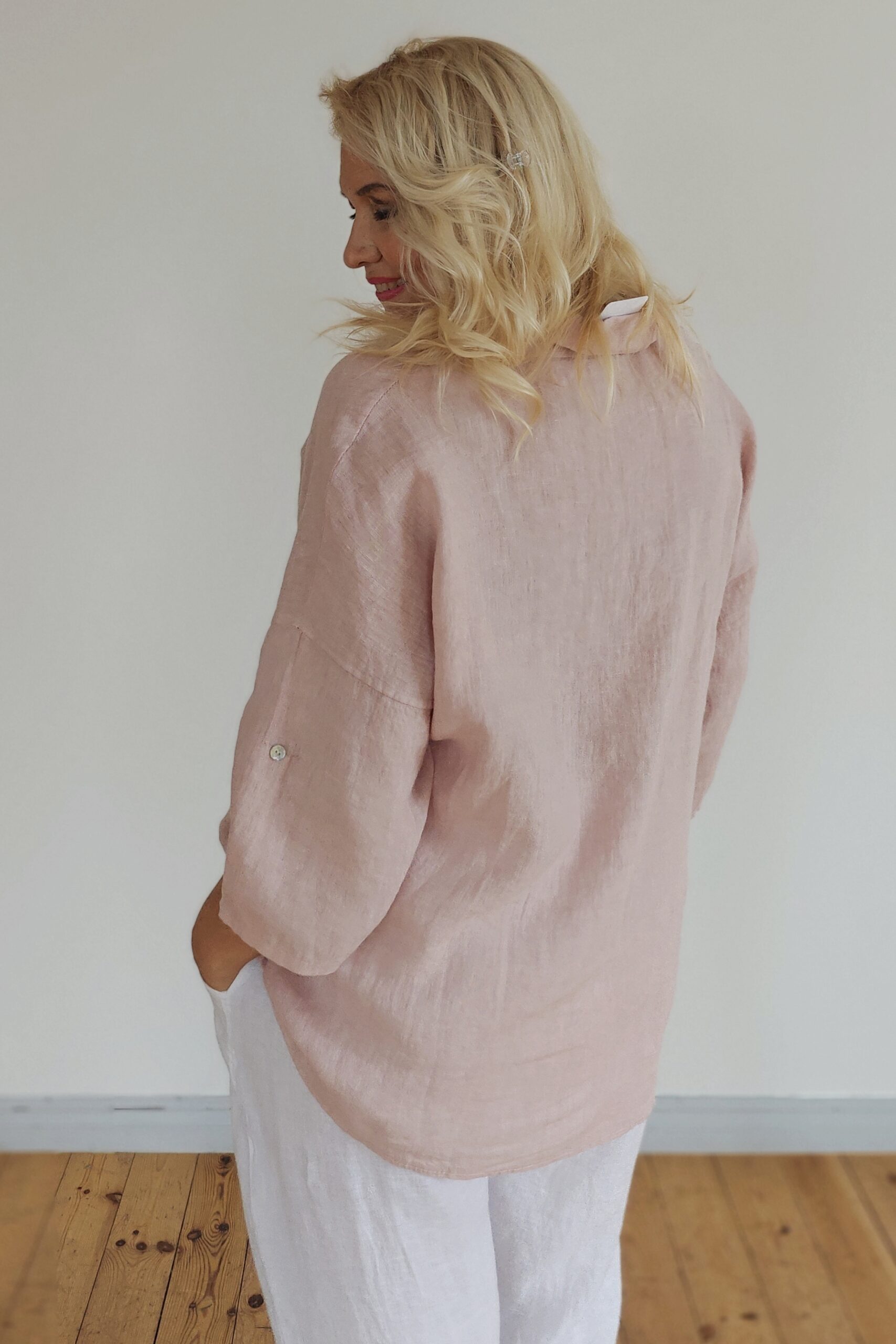 Venla pellavapaita, lämmin roosa 46/50 - Image 4