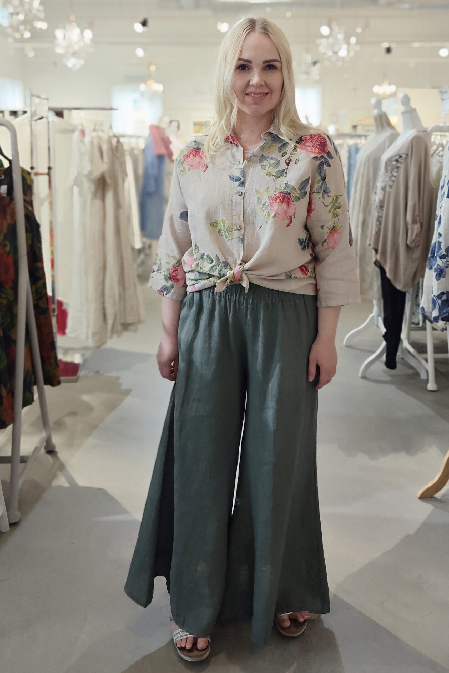 Hele housuhame vihreä Pellavatehdas