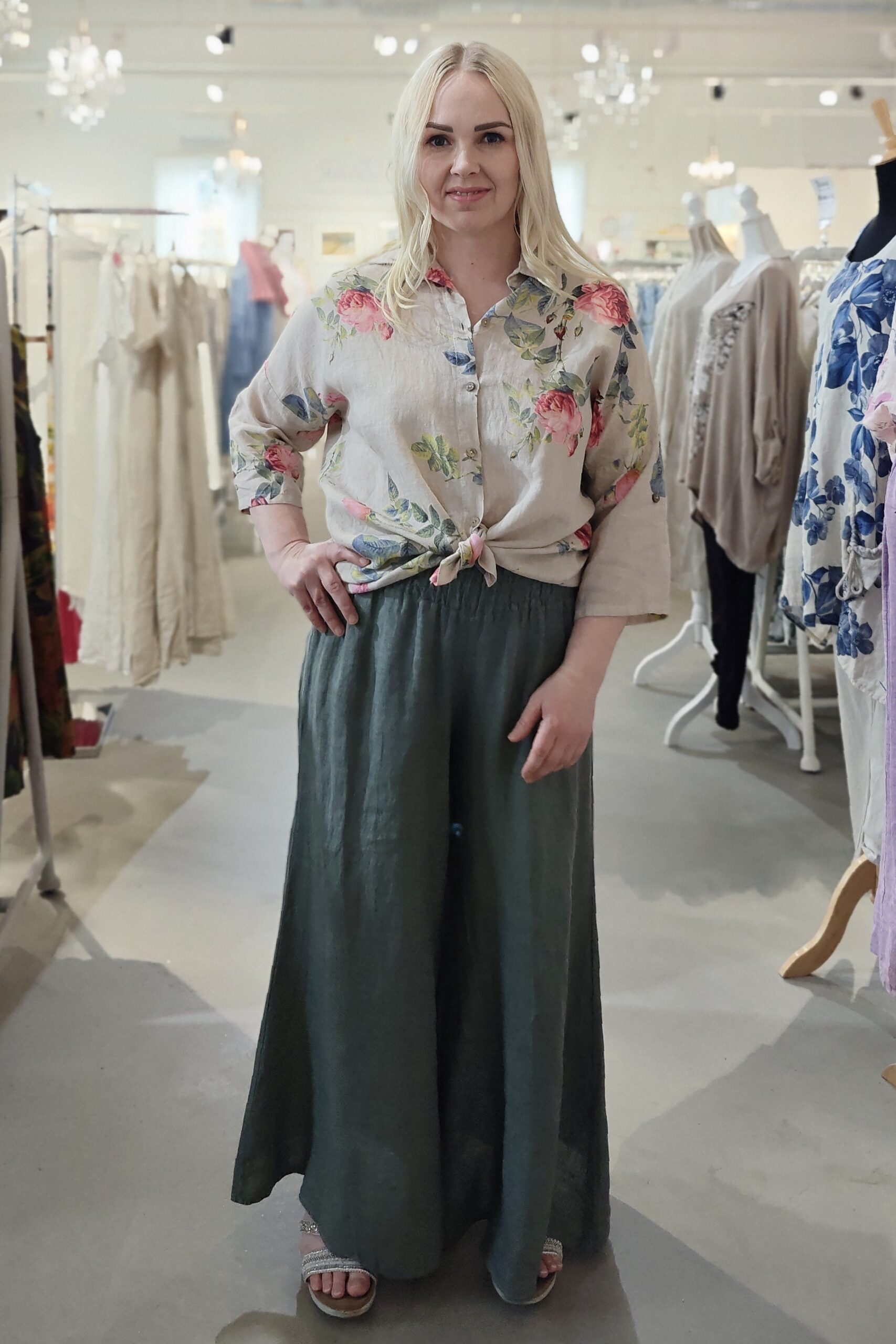 Hele housuhame vihreä Pellavatehdas