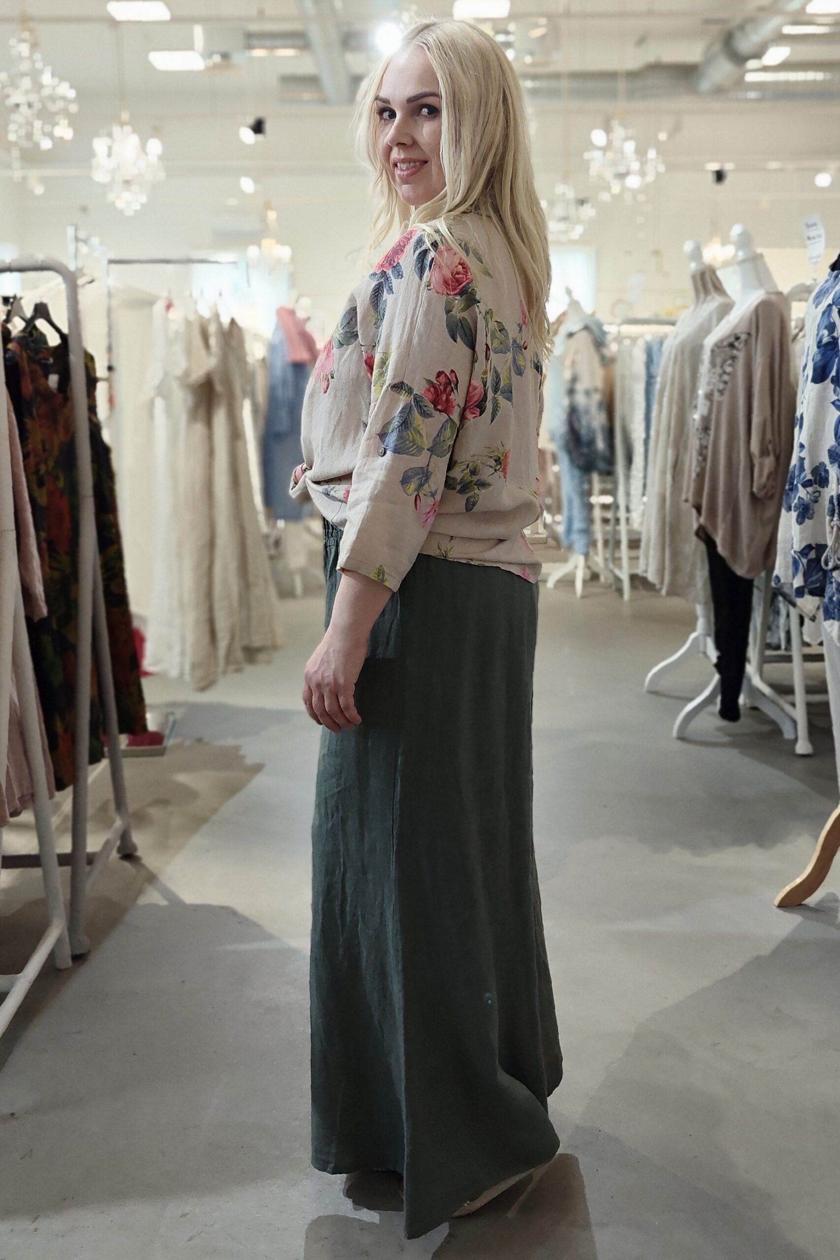 Hele housuhame vihreä Pellavatehdas