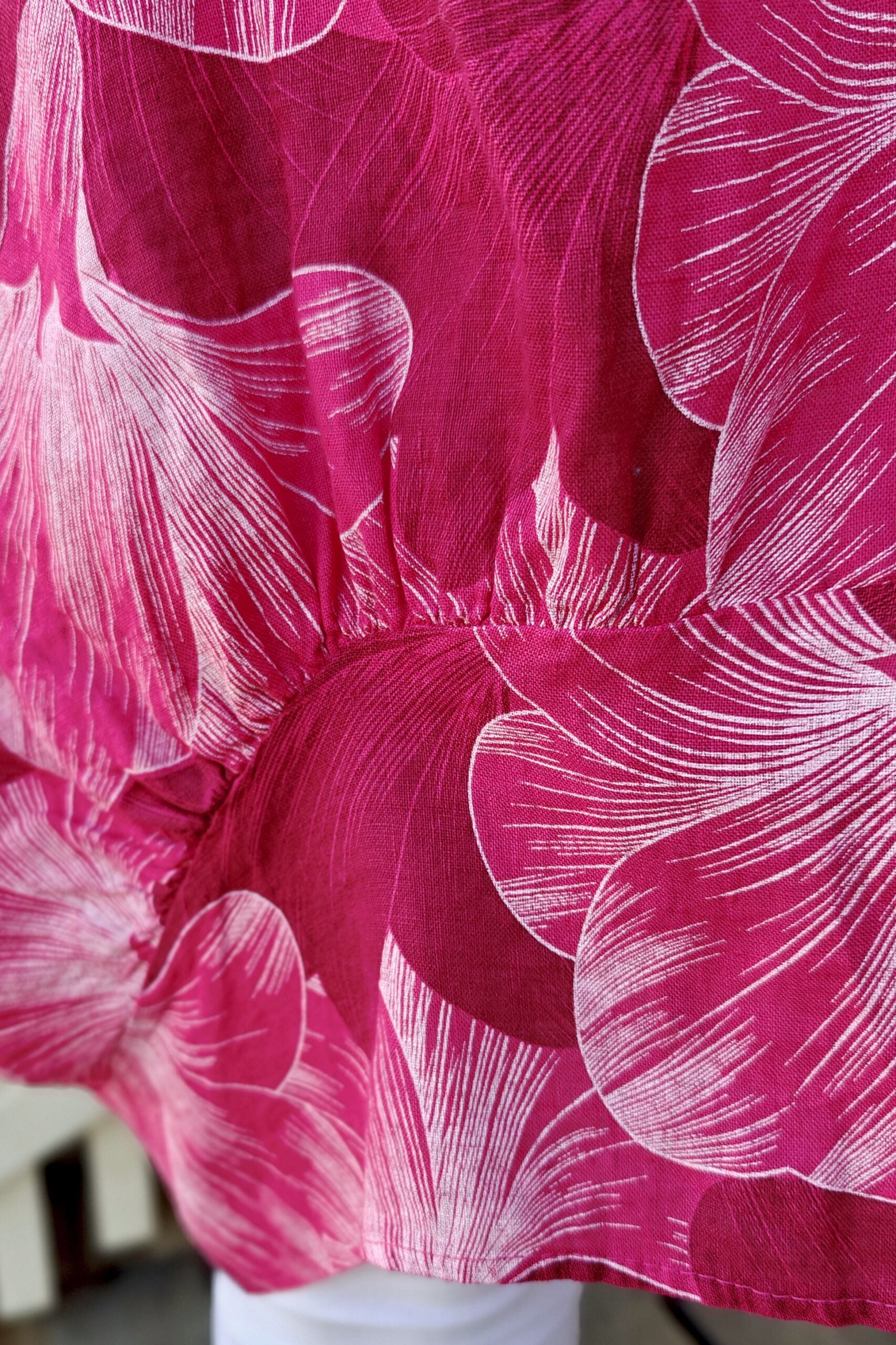 Kukkaunelma pellavatunika/mekko, fuxia 50/54 - Image 5