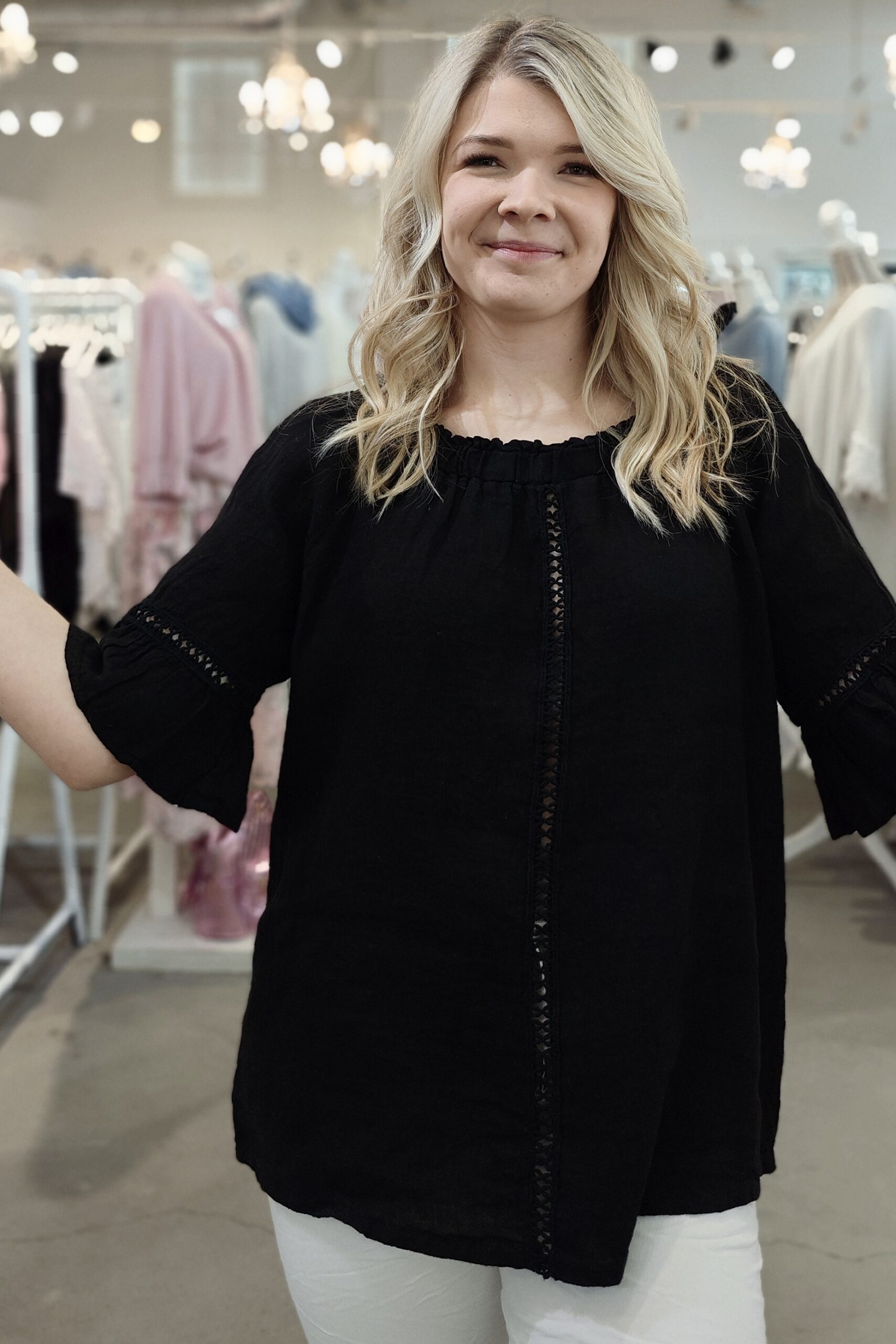 Heidi pellavapaita musta Pellavatehdas