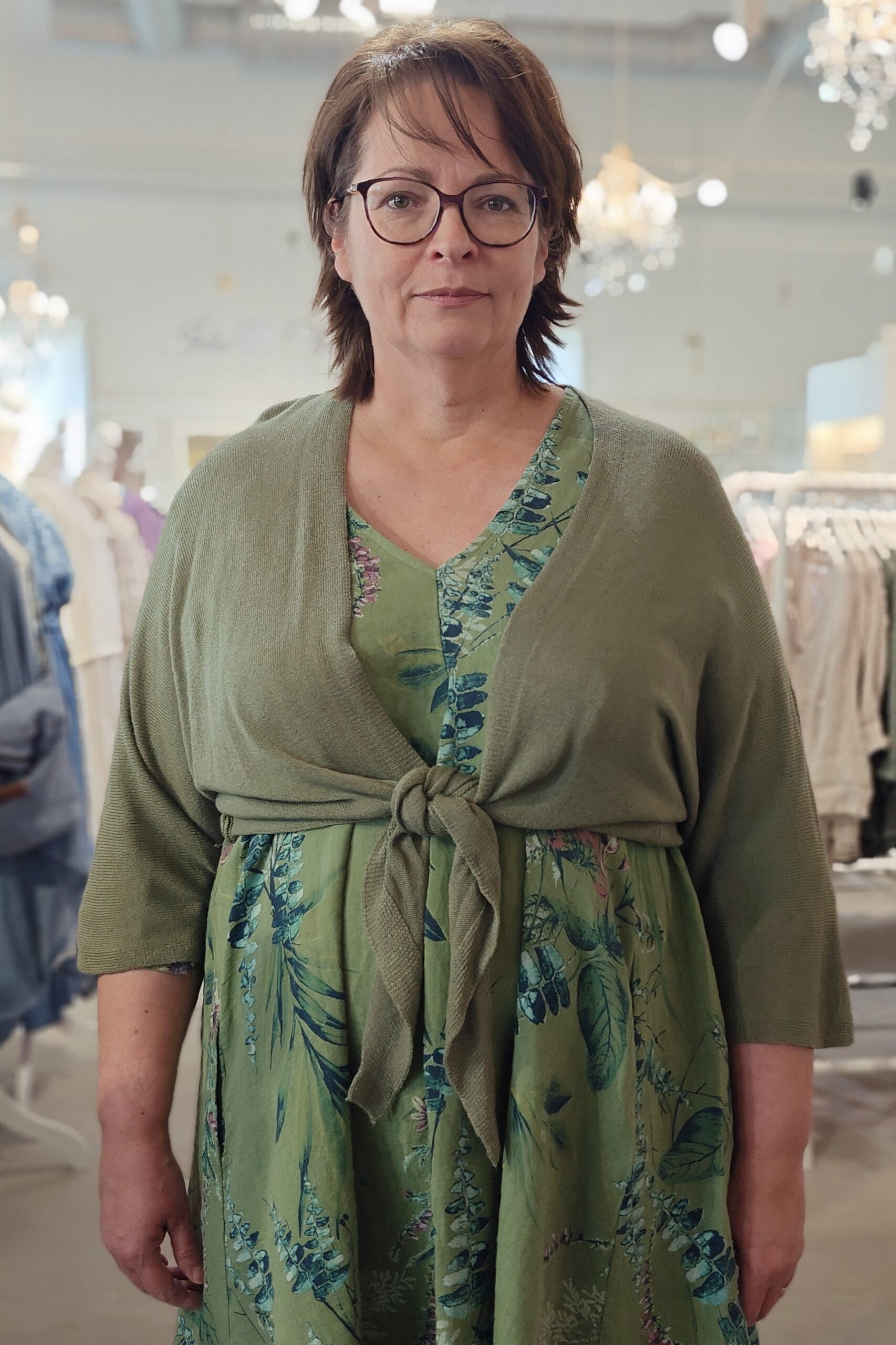 Pellavatehdas Liidia neulebolero vihreä