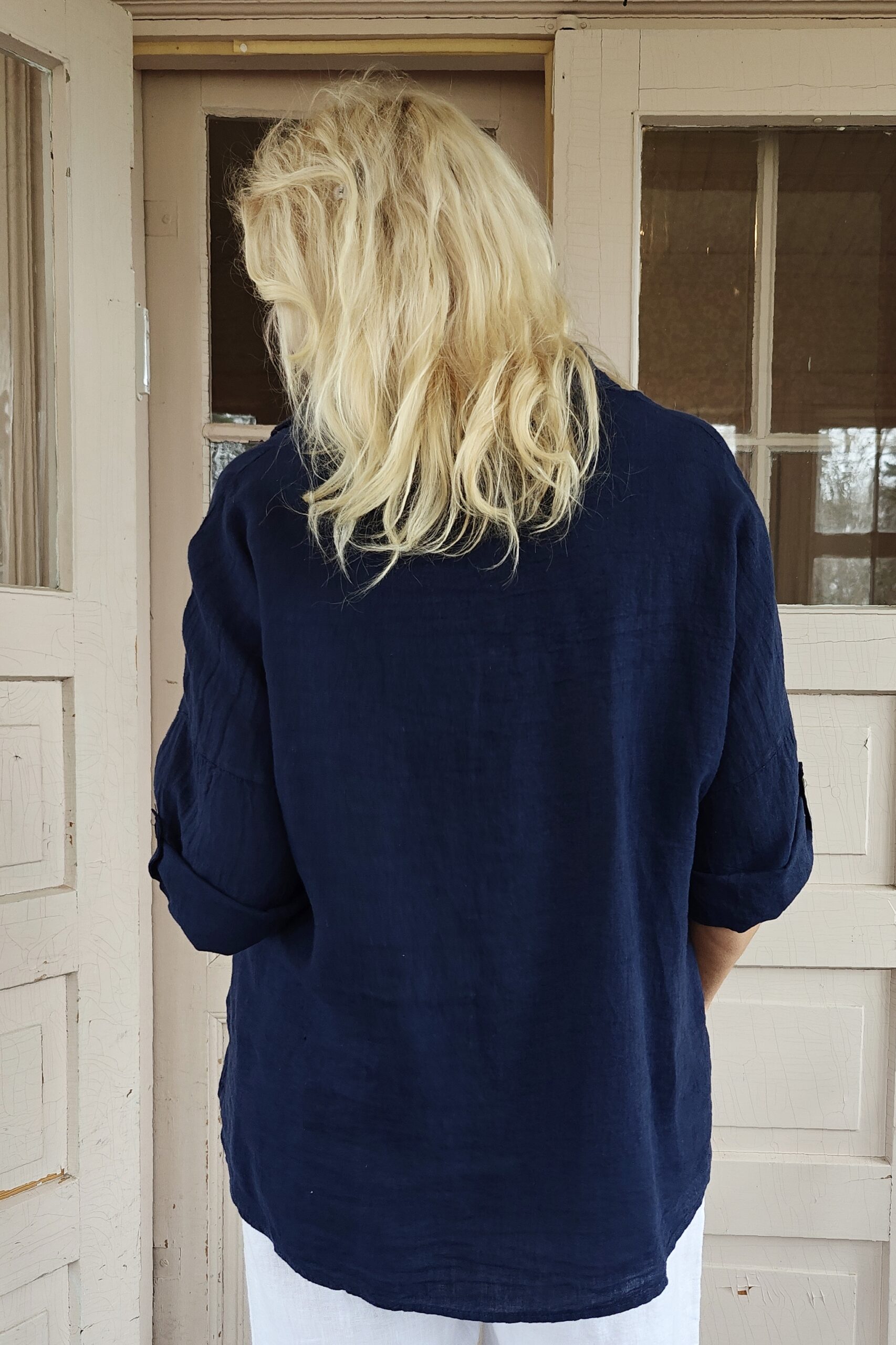 Venla pellavapaita, tummansininen 46/50 - Image 5