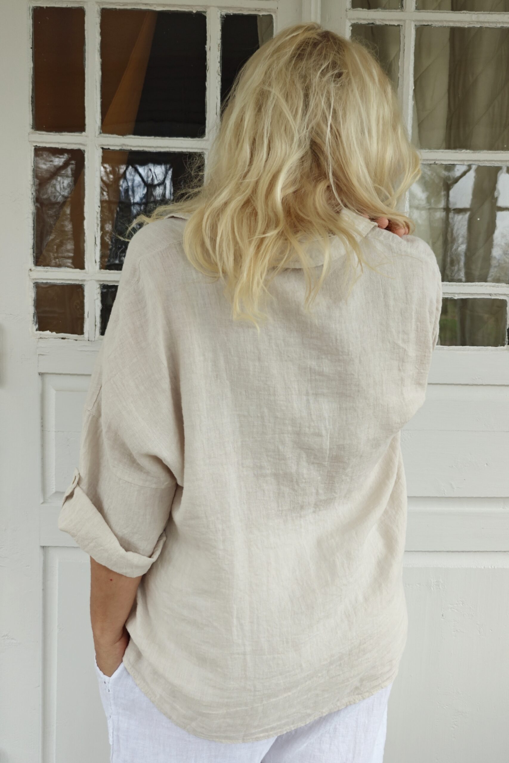 Venla pellavapaita, beige 46/50 - Image 4