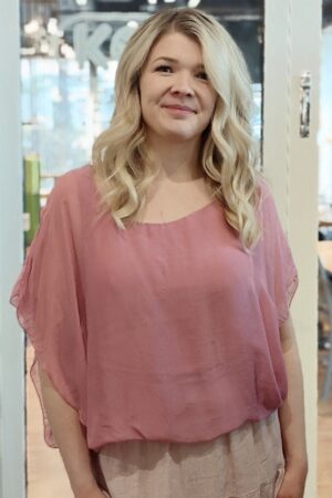 Pellavatehdas Selja silkkipusero roosa