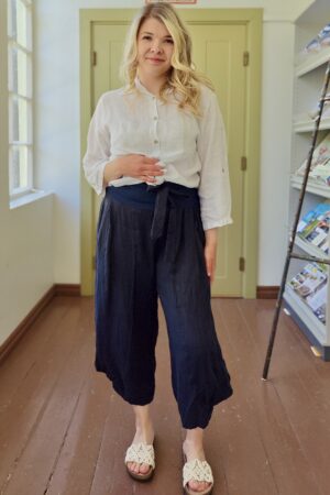 Jenna Pellavacaprit tummansininen Pellavatehdas