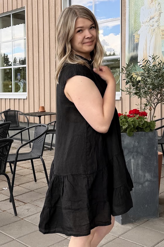 Mette frillatunika, musta M/L - Image 3