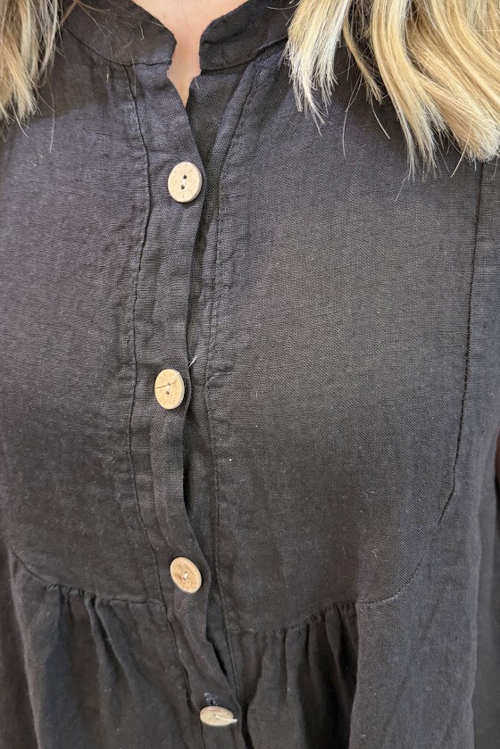 Mette frillatunika, musta M/L - Image 4