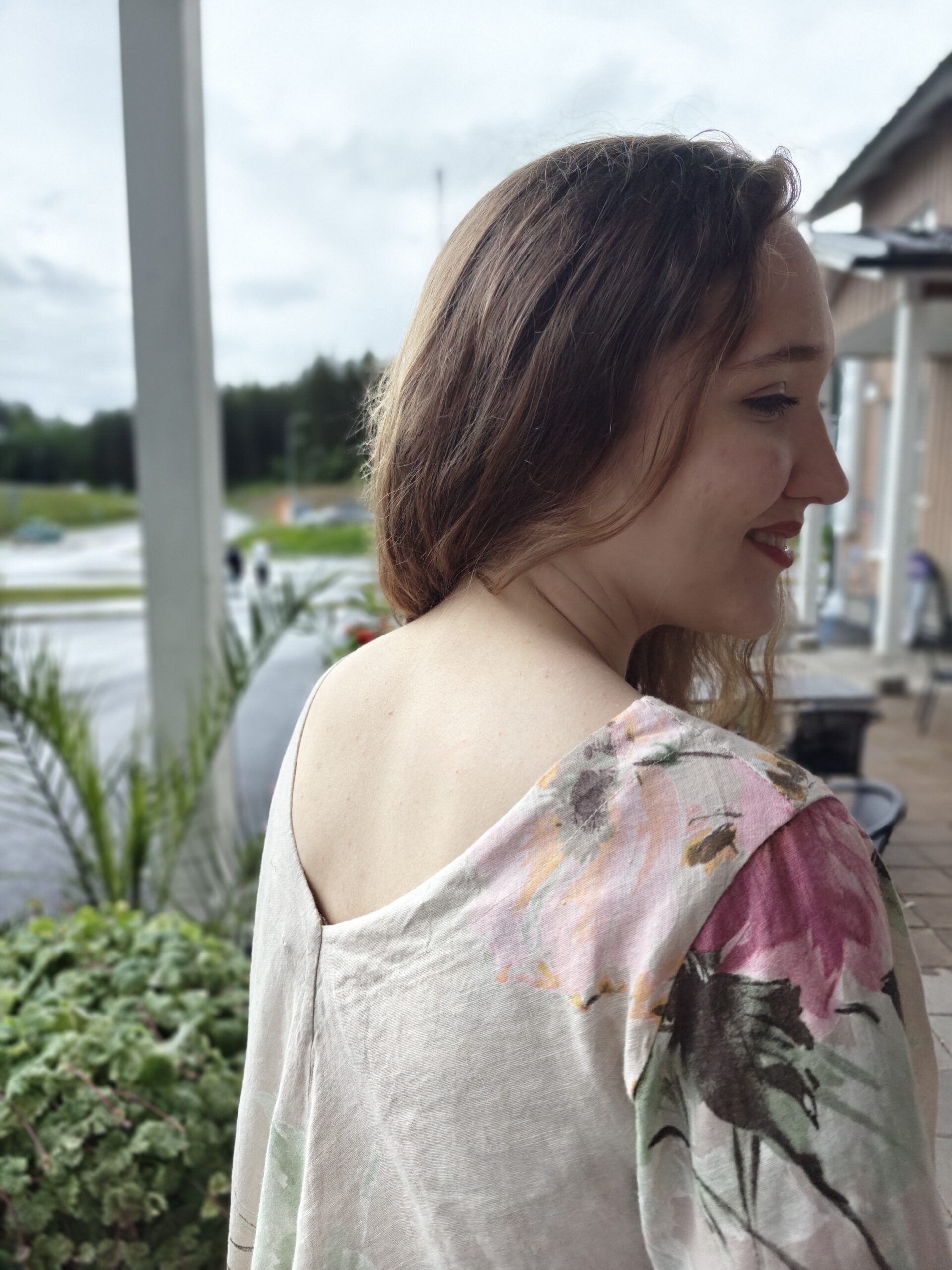 Ingela pellavamekko, beige 46/56 - Image 4