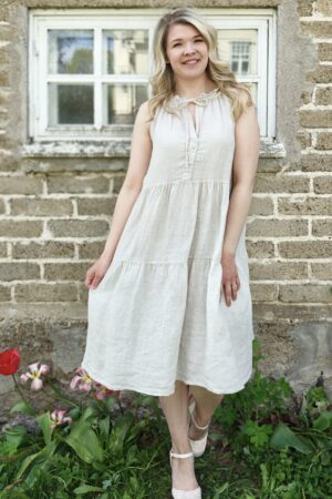 Pellavatehdas Livia hellemekko beige