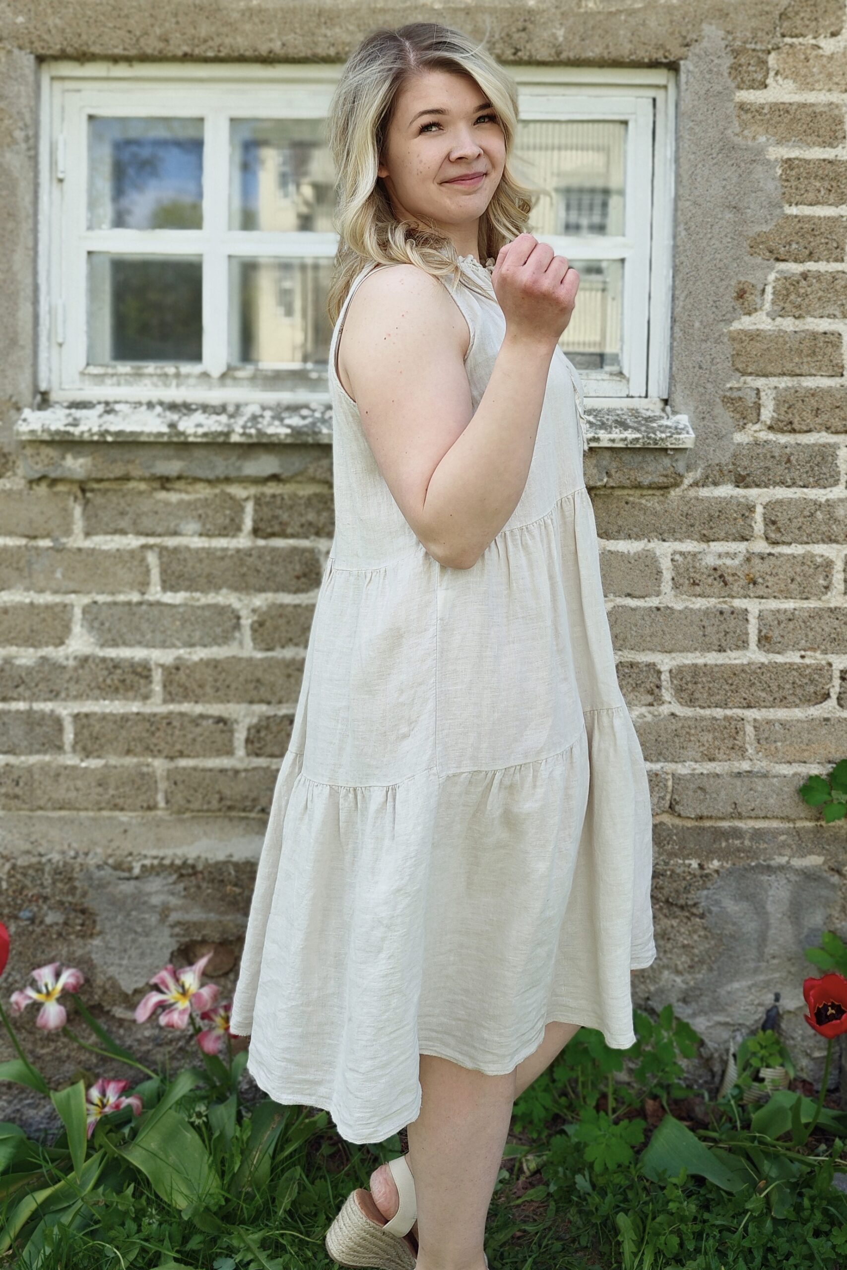 Pellavatehdas Livia hellemekko beige