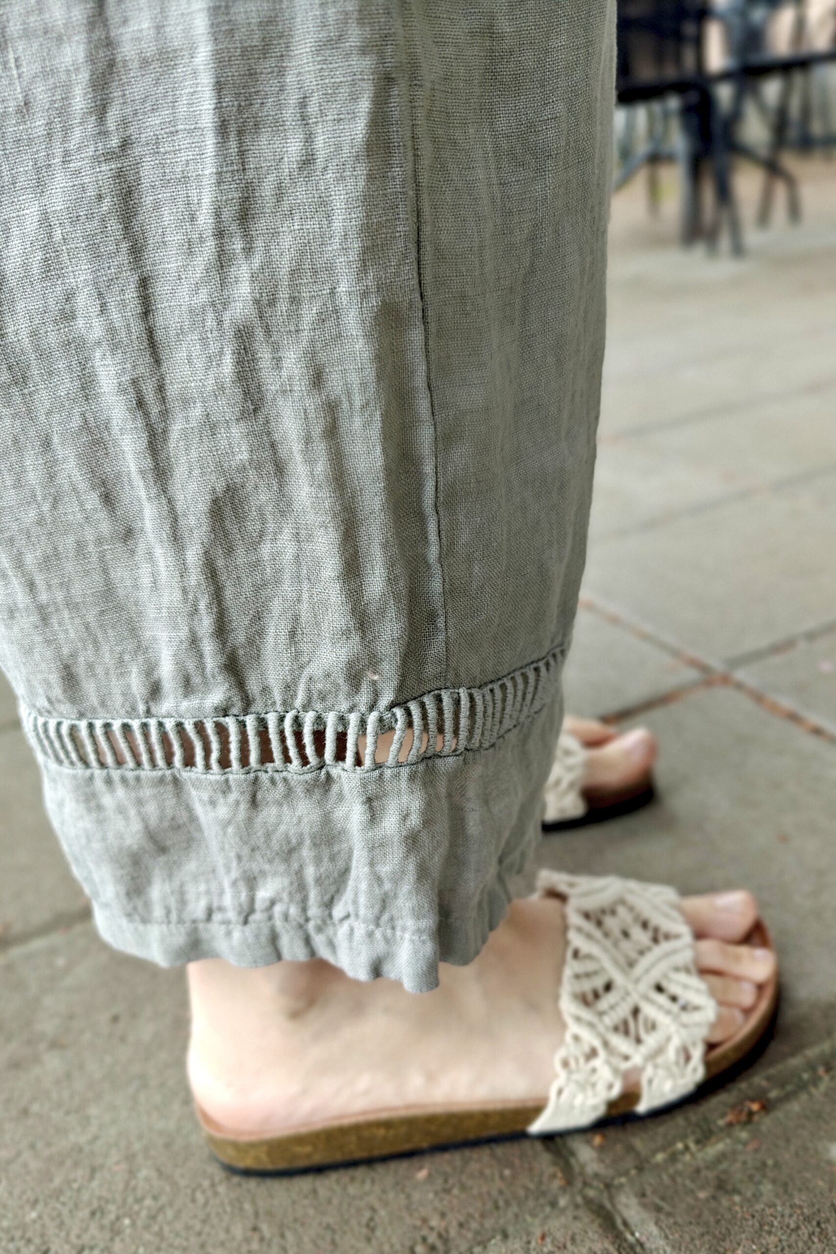 Hanna pellavahousut, savenruskea 46/50 - Image 3