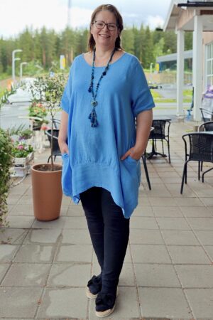 Pellavatehdas Linda pellavatunika vaaleansininen