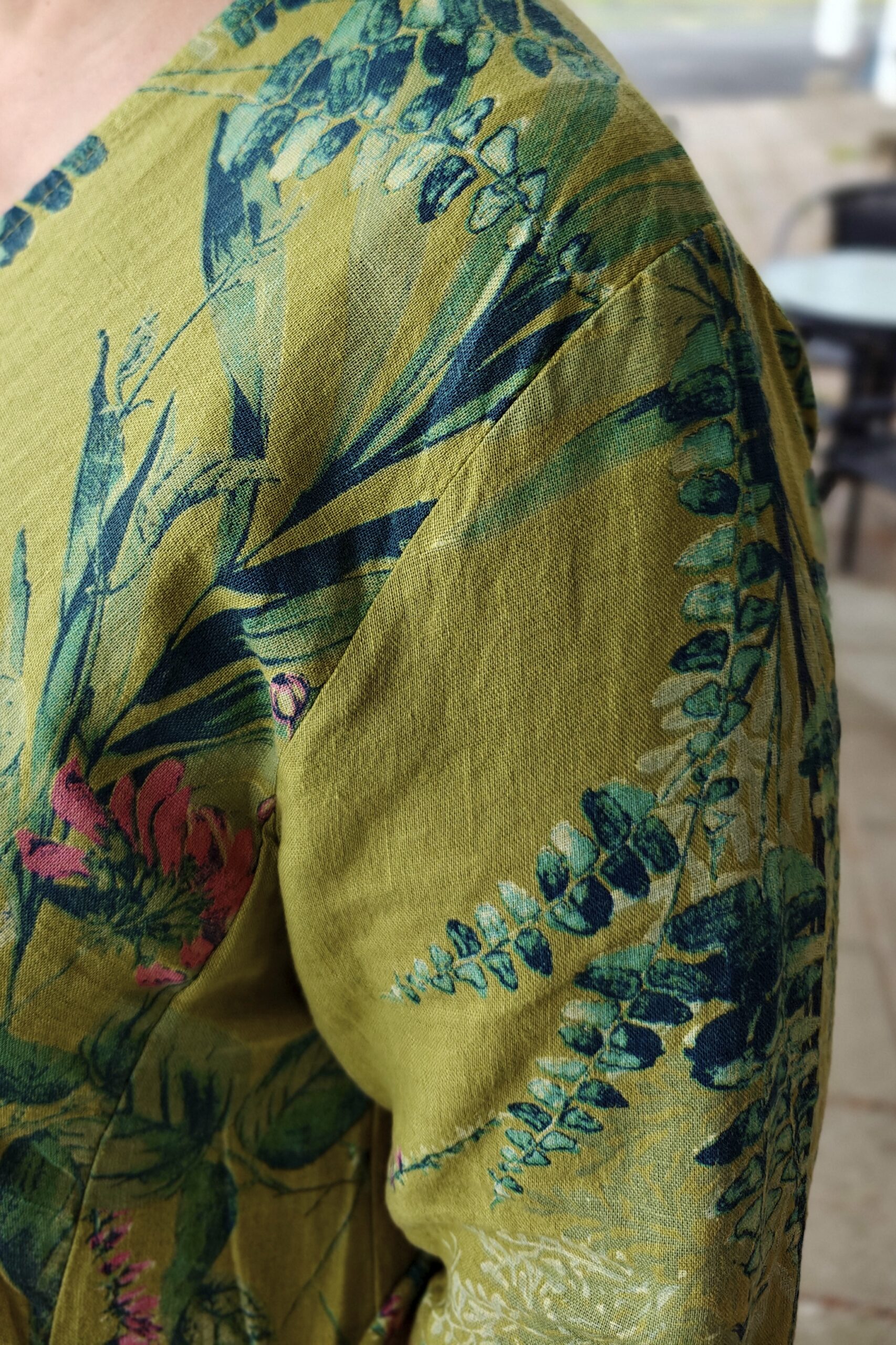 Angelika pellavamekko, päärynänvihreä 48/52 - Image 3