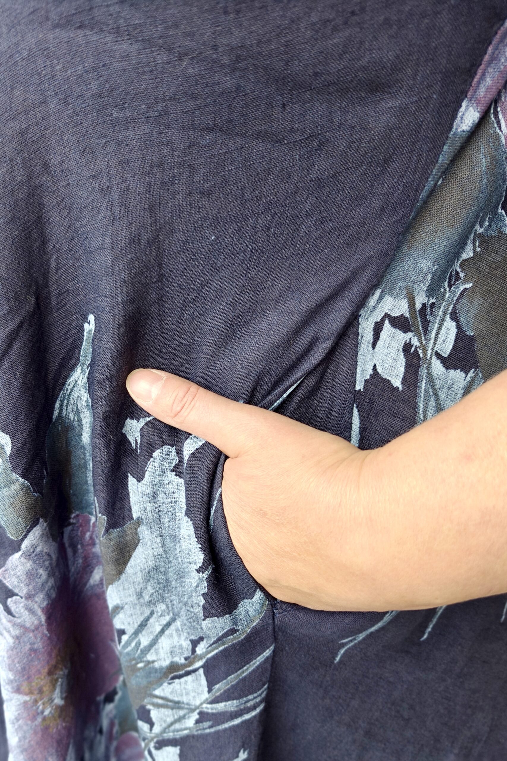 Ingela pellavamekko, tummansininen 46/56 - Image 4