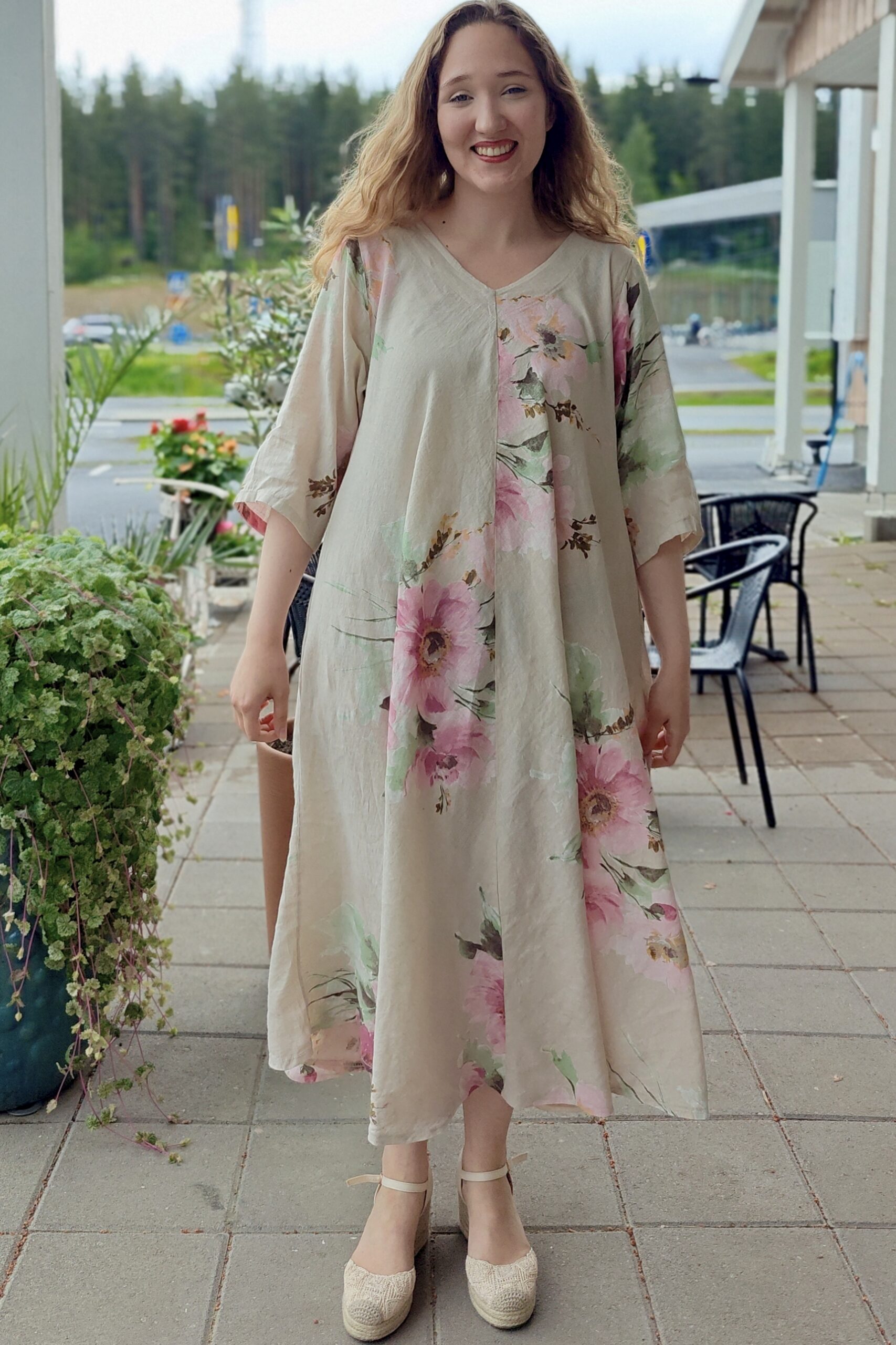 Pellavatehdas Ingela pellavamekko beige