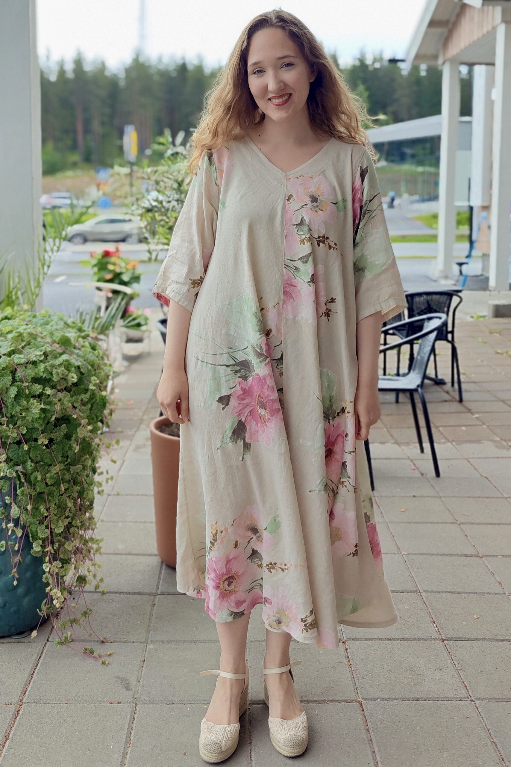 Pellavatehdas Ingela pellavamekko beige