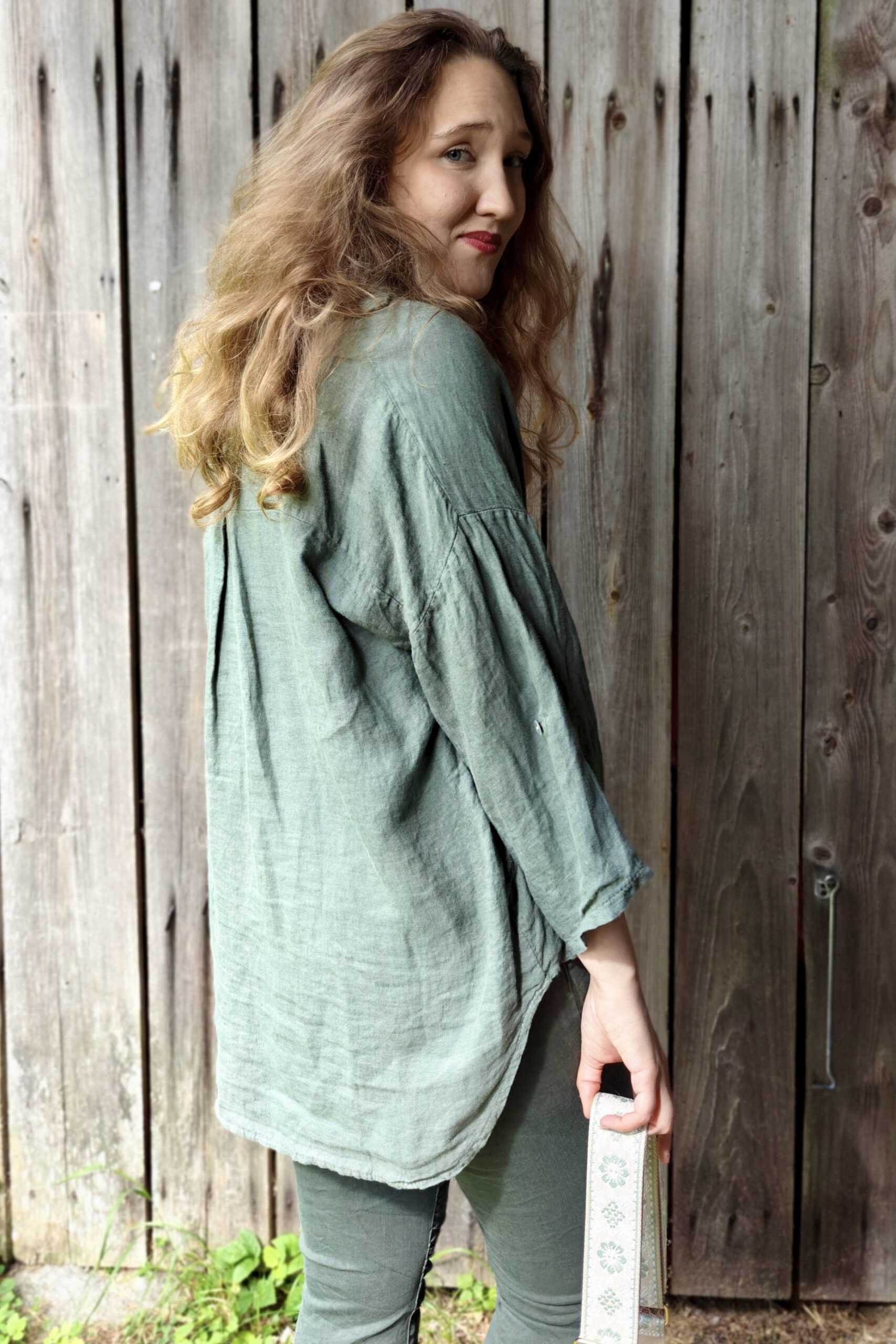 Pellavatehdas Lilli pellavapaita khakivihreä