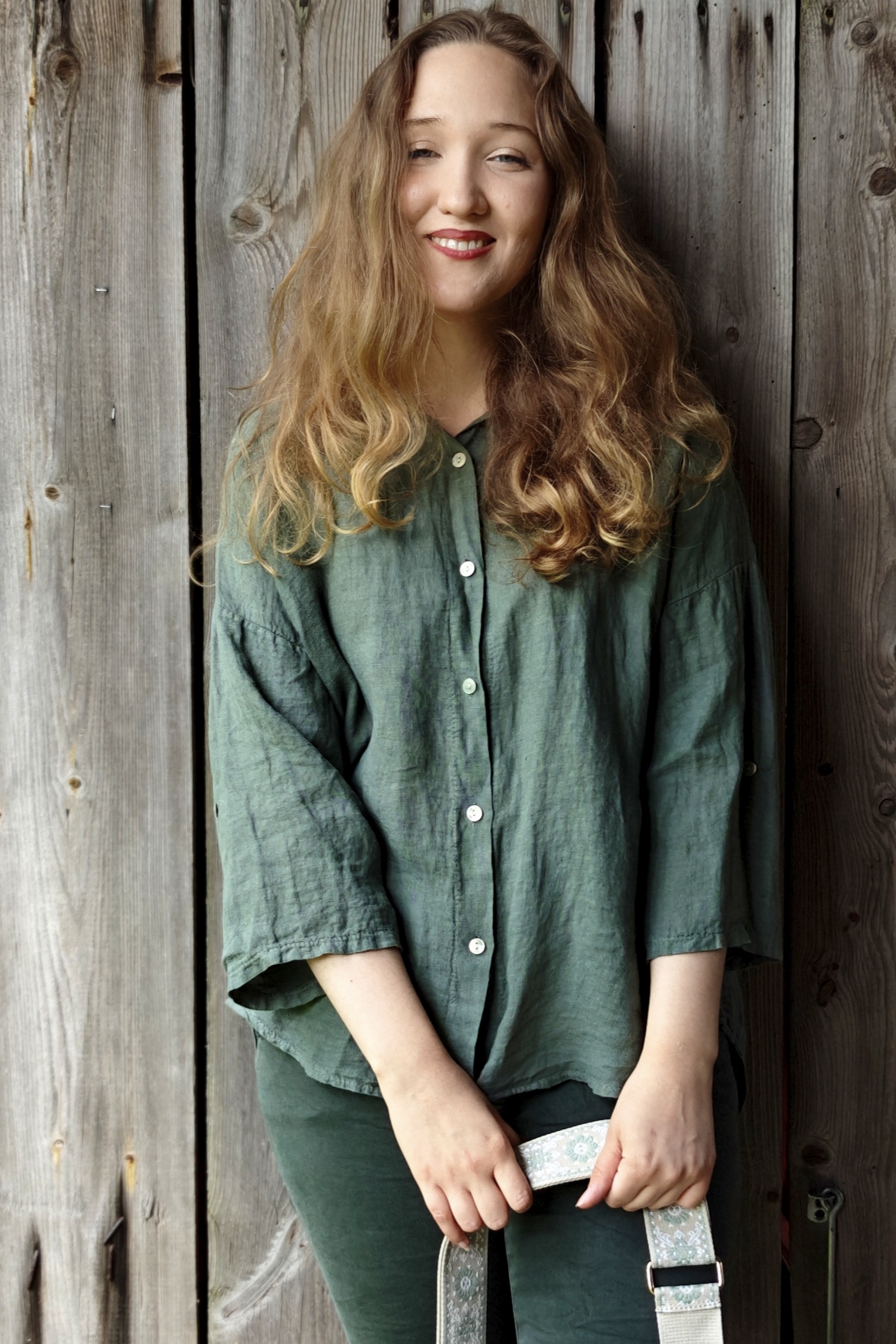 Pellavatehdas Lilli pellavapaita khakivihreä