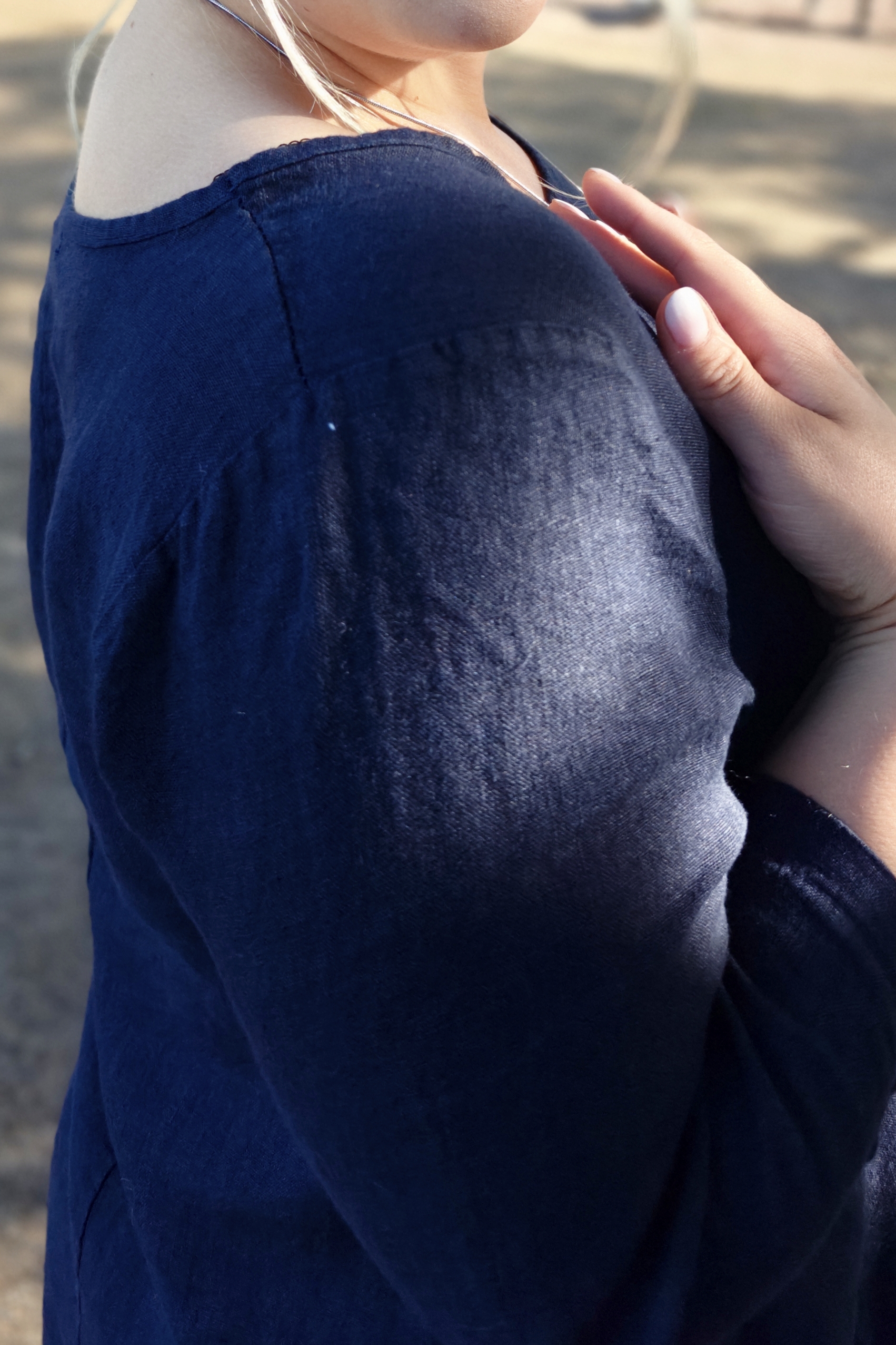 Seela pellavamekko, tummansininen - Image 6