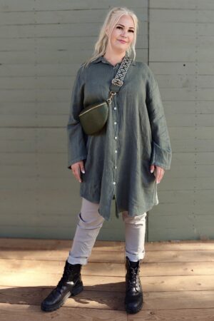 Pellavatehdas Lulu pellavapaita khakivihreä