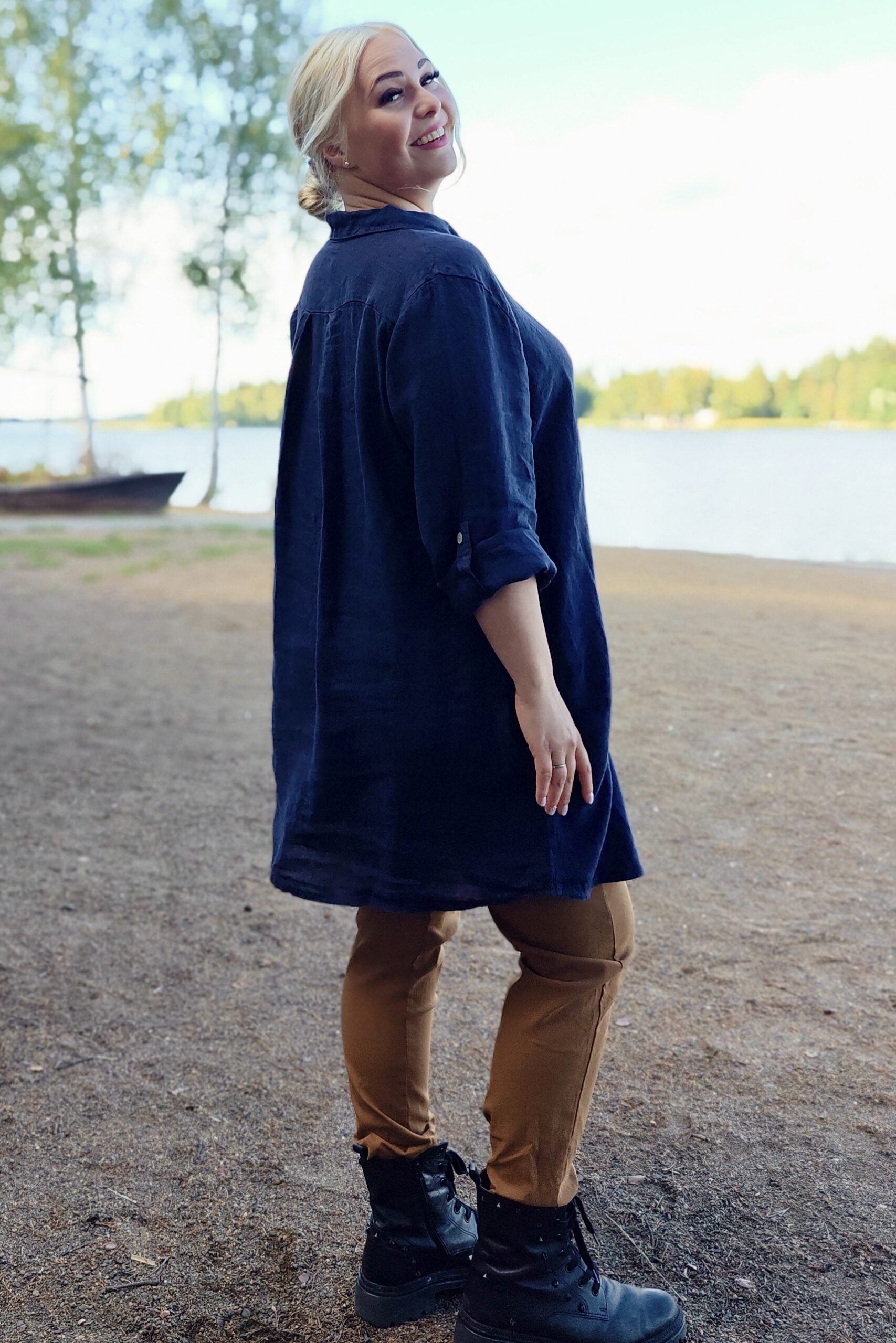 Lulu pellavapaita, tummansininen 46/50 - Image 4