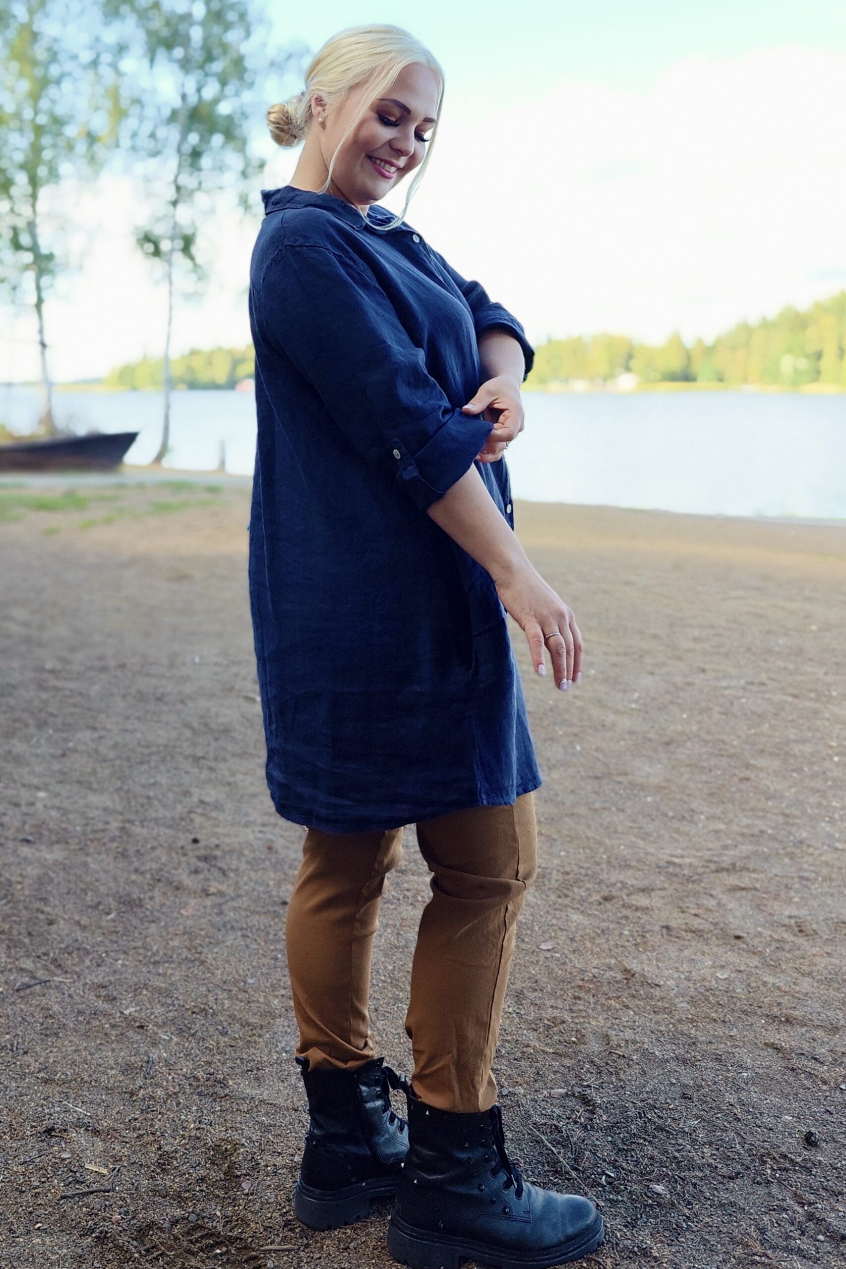 Lulu pellavapaita, tummansininen 46/50 - Image 5