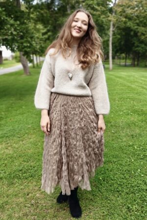 Pellavatehdas Marleen tyllihame kullanruskea