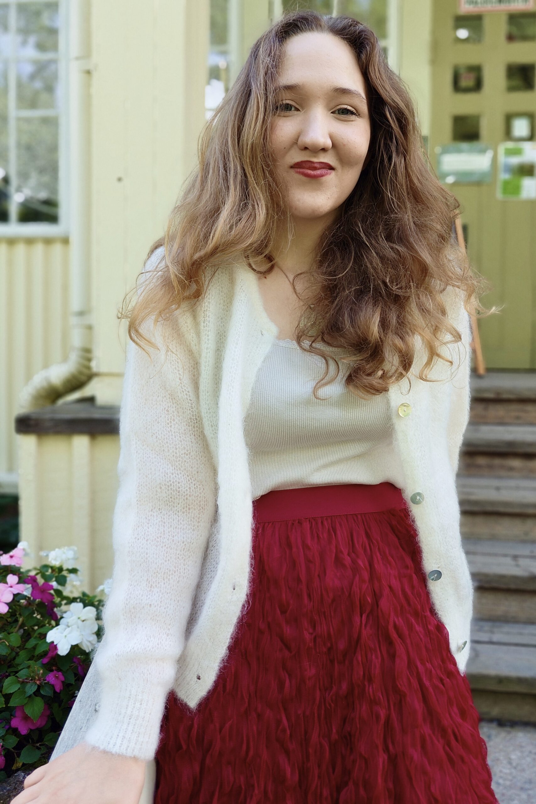 Araminta mohair-neuletakki, luonnonvalkoinen M/XL - Image 3